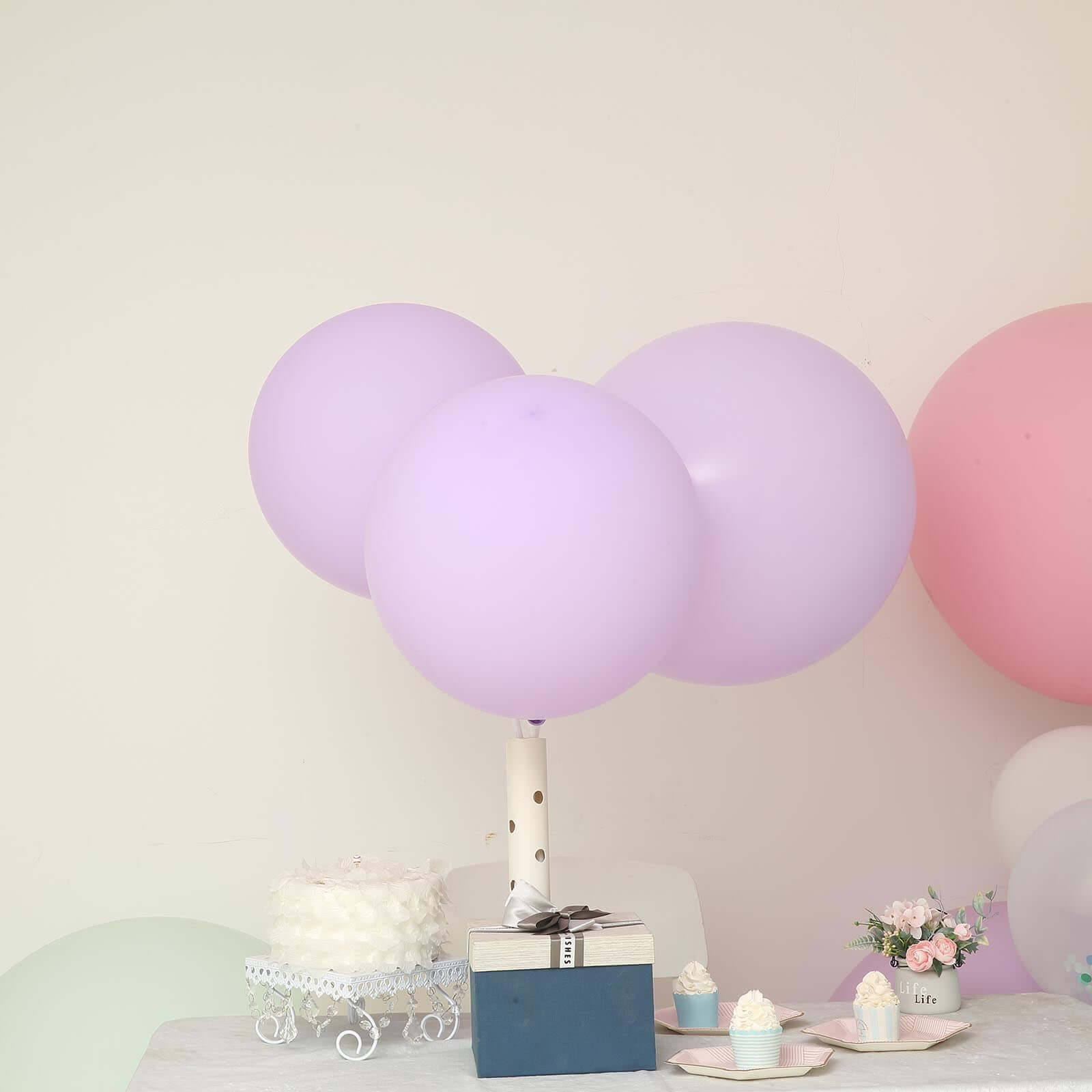 10 Pack 18 Matte Pastel Lavender Lilac Helium or Air Latex Party Balloons