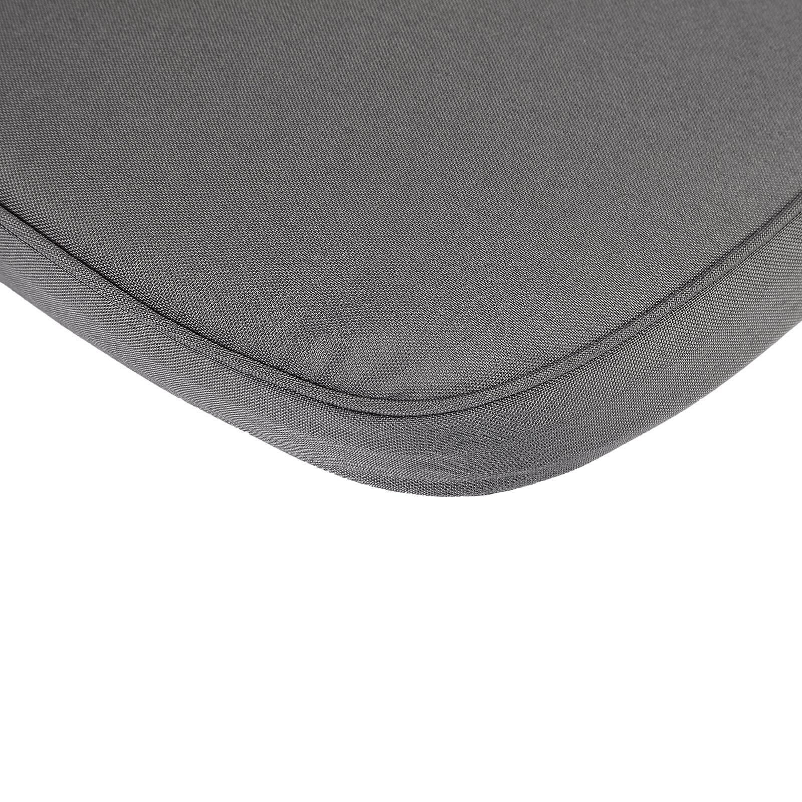 Chiavari Chair Cushion with 1.5 Thick Memory Foam and Ties Charcoal Gray - Stylish Removable Cover for Comfort