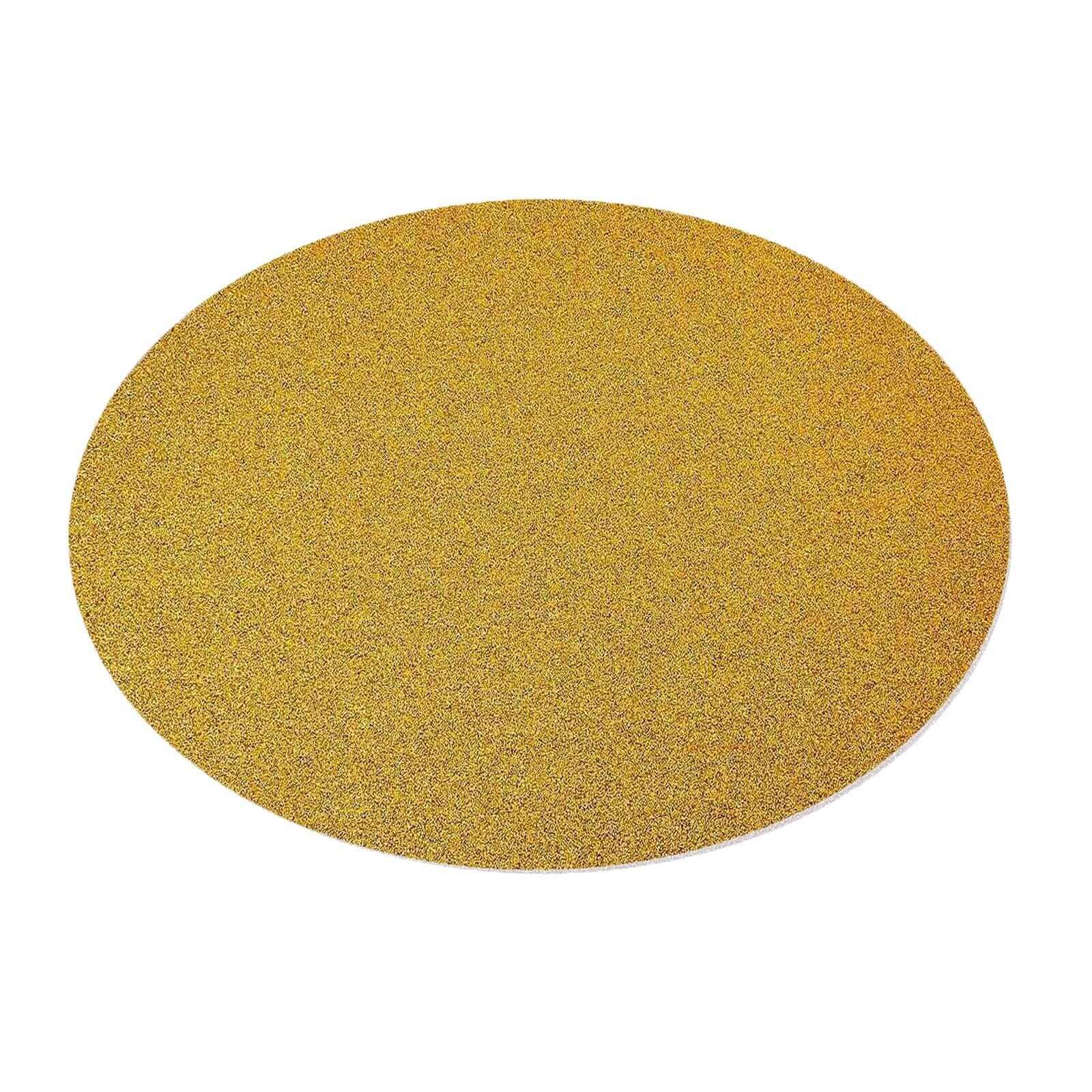 6-Pack Placemats Glitter Design Gold Sparkle Oval - Non-Slip Decorative Table Mats for Dining 12x18