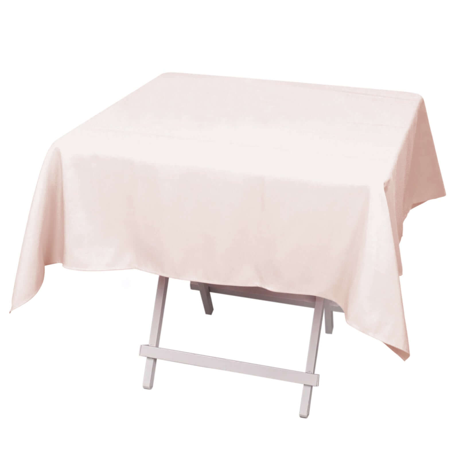 Premium Polyester 54x54 Square Tablecloth Blush - Stain and Wrinkle-Resistant 220GSM Table Cover