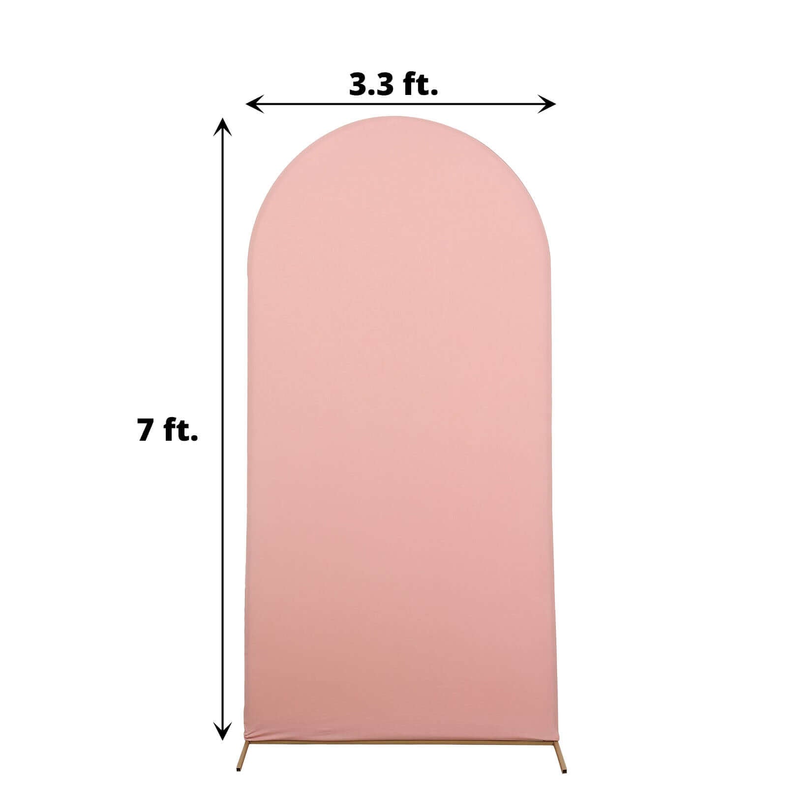 7ft Matte Dusty Rose Spandex Fitted Chiara Backdrop Stand Cover For Round Top Wedding Arch