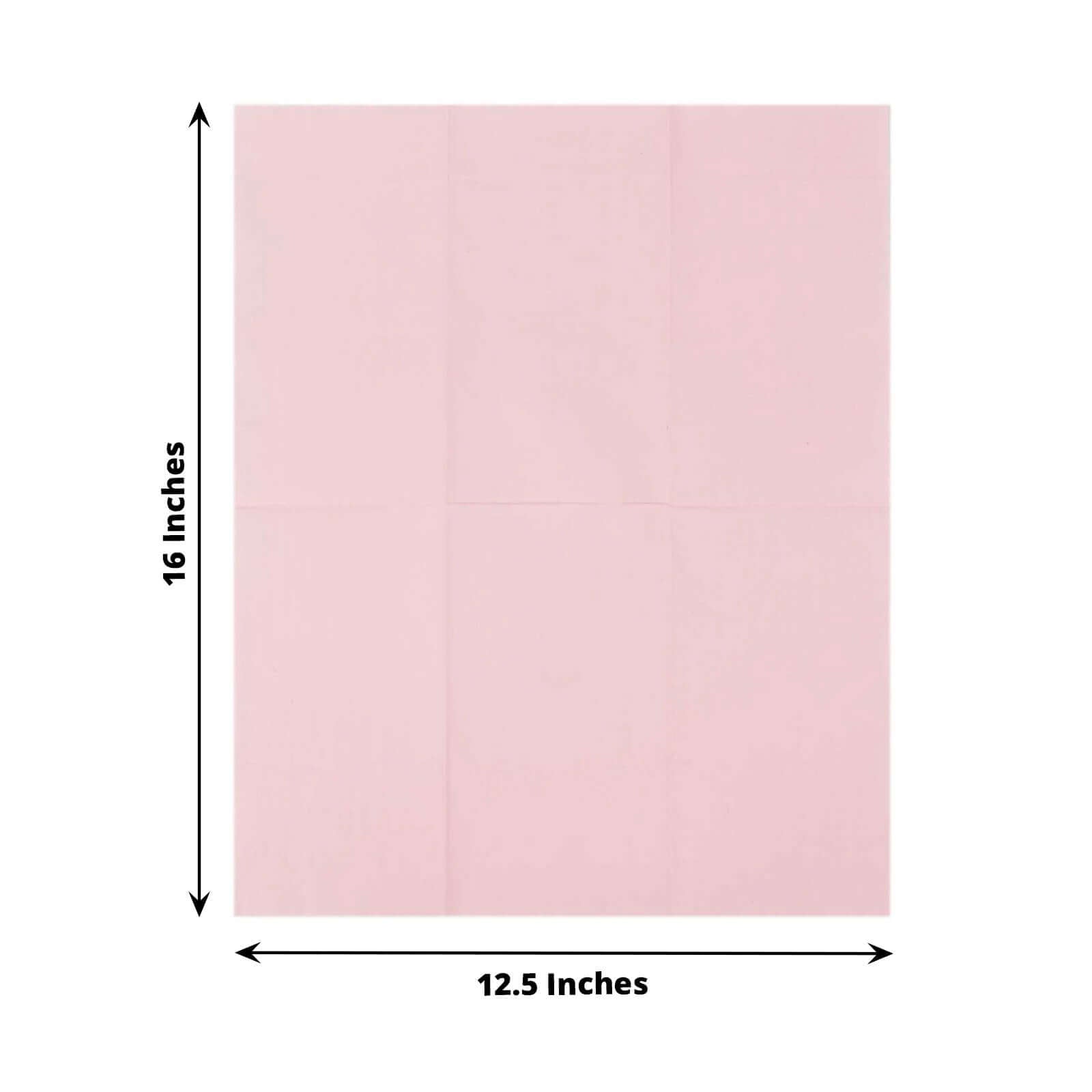 50-Pack Paper Napkins Soft Pink - Disposable 2-Ply Cocktail and Beverage Napkins for Weddings