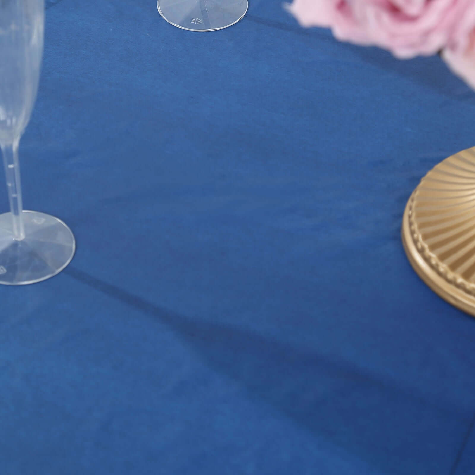 Plastic Table Cover Roll Navy Blue with Slide Cutter - Customizable Disposable Tablecloth Roll 54x300ft