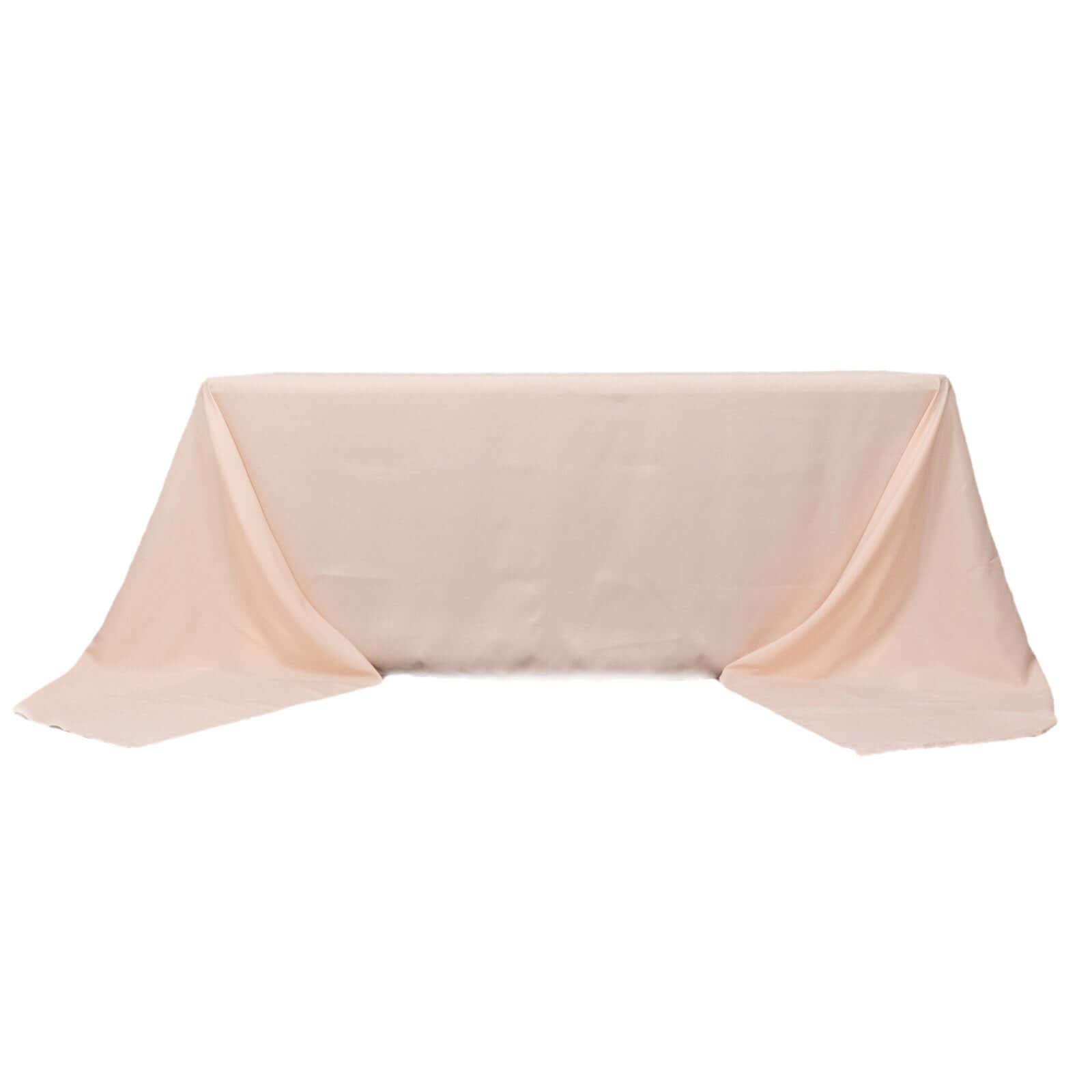 Premium Polyester 90x156 Rectangle Tablecloth Blush - Seamless 220GSM Stain-Resistant Table Cover