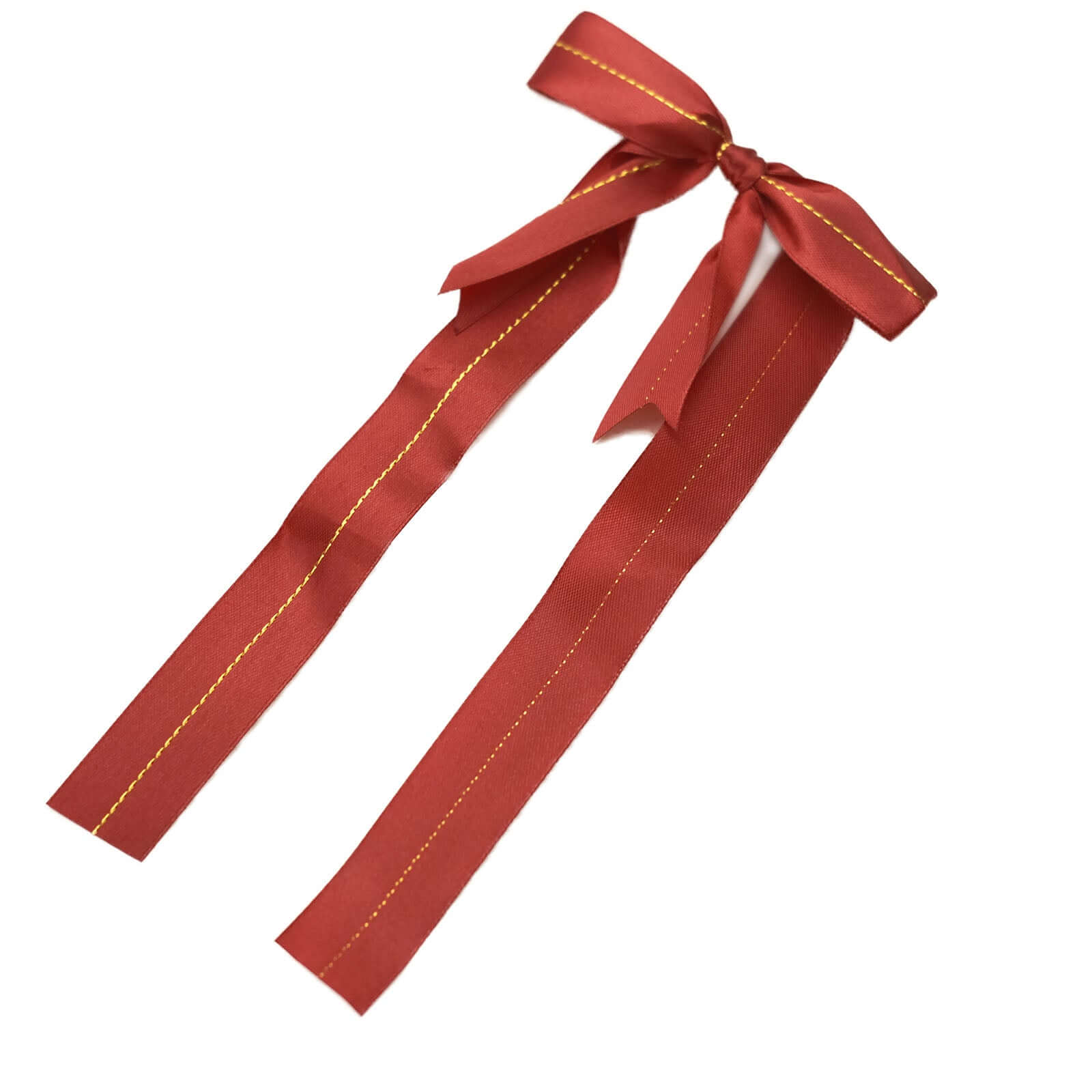 50 Pack Burgundy 10 Pre Tied Satin Ribbon Bows With Gold Foil Lining For Gift Basket and Party Favors Decor