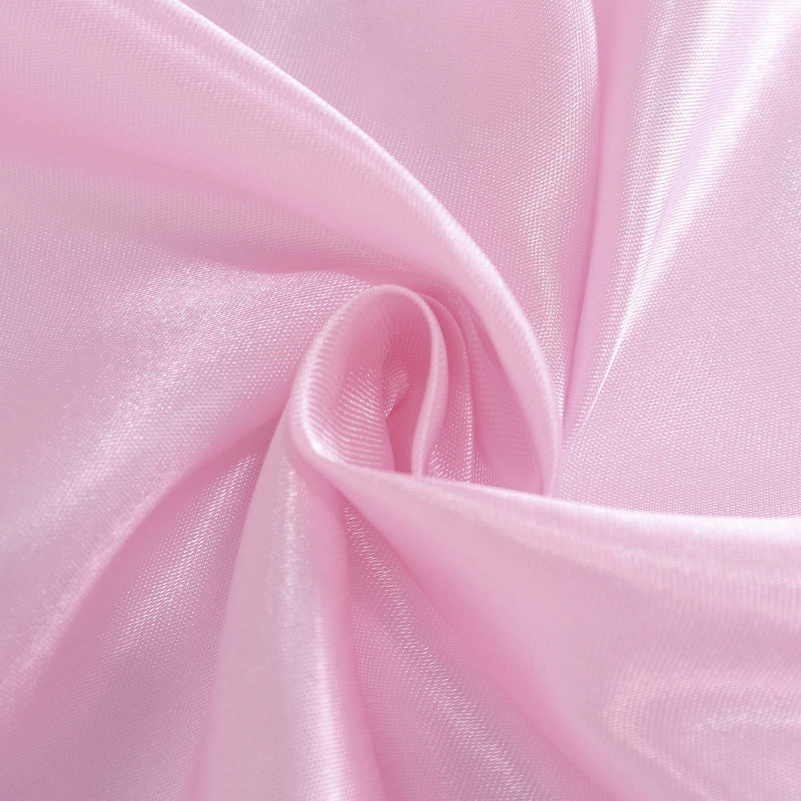 Satin Rectangular 90x132 Tablecloth Pink Satin - Seamless Table Cover