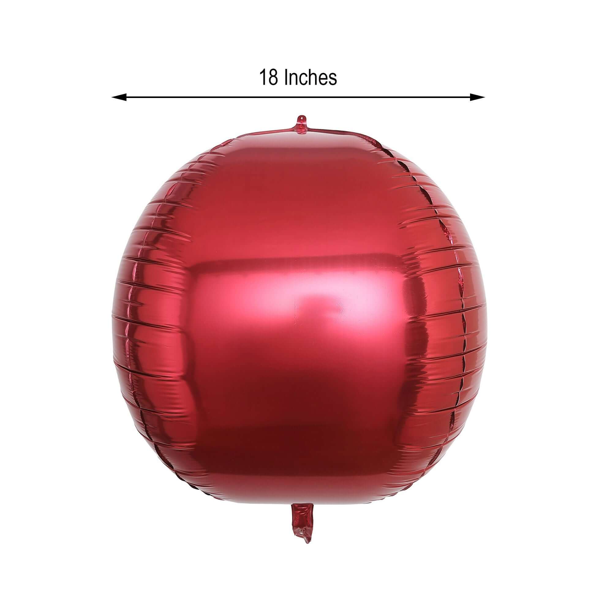 2 Pack 18 4D Burgundy Sphere Mylar Foil Helium or Air Balloons