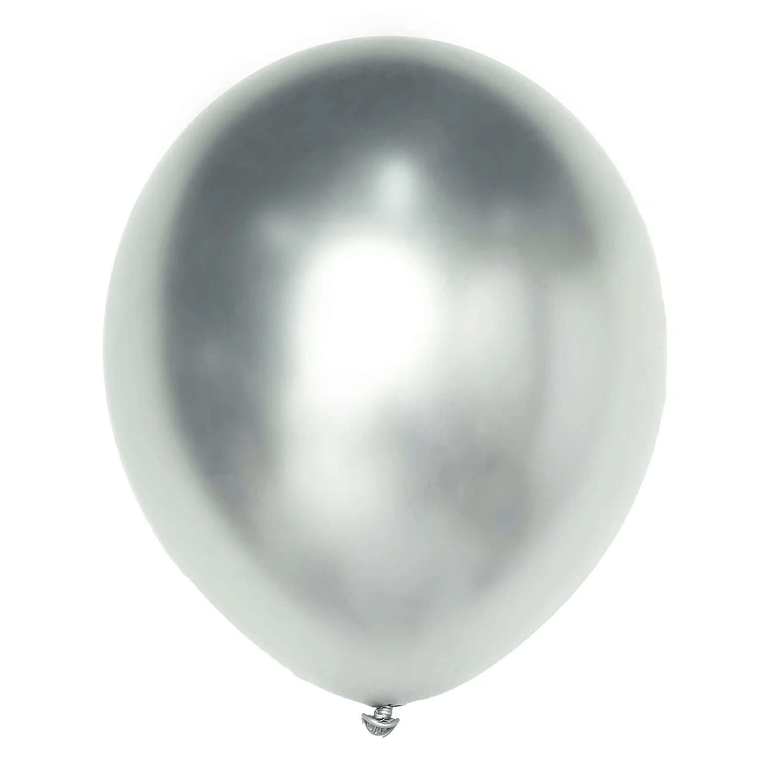 5 Pack 18 Metallic Chrome Silver Latex Helium Air Party Balloons