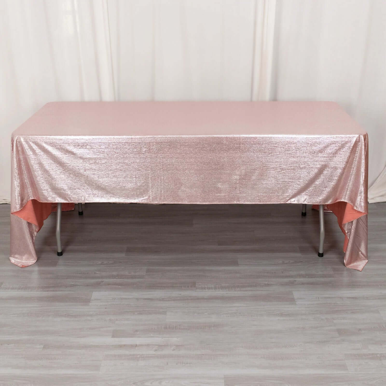 Sequin Dots Polyester 60x126 Rectangle Tablecloth Shimmering Rose Gold - Wrinkle Free & Sparkling Table Cover