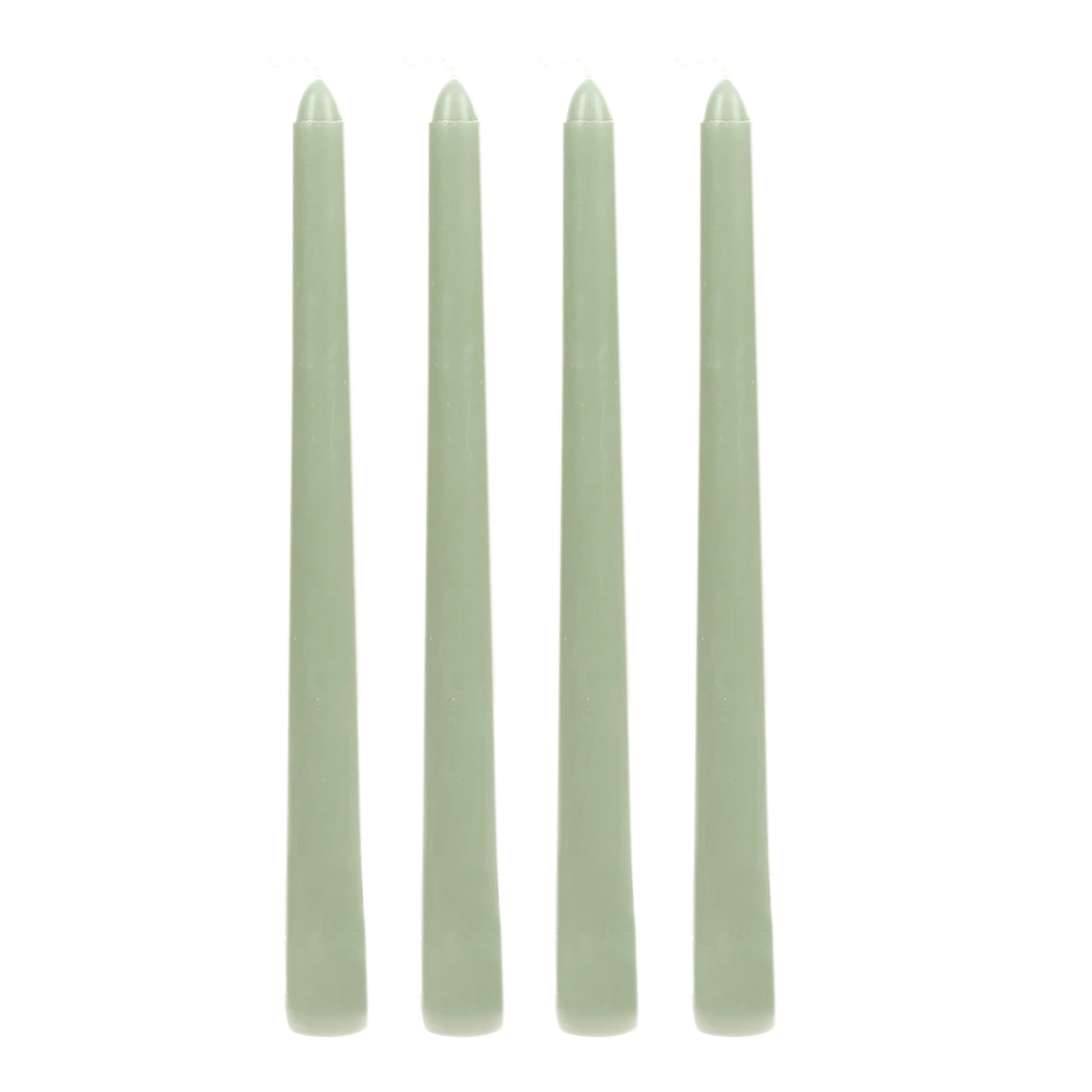 12-Pack Taper Candles Premium Wax Design Sage Green - Unscented Candles for Upscale Settings 10