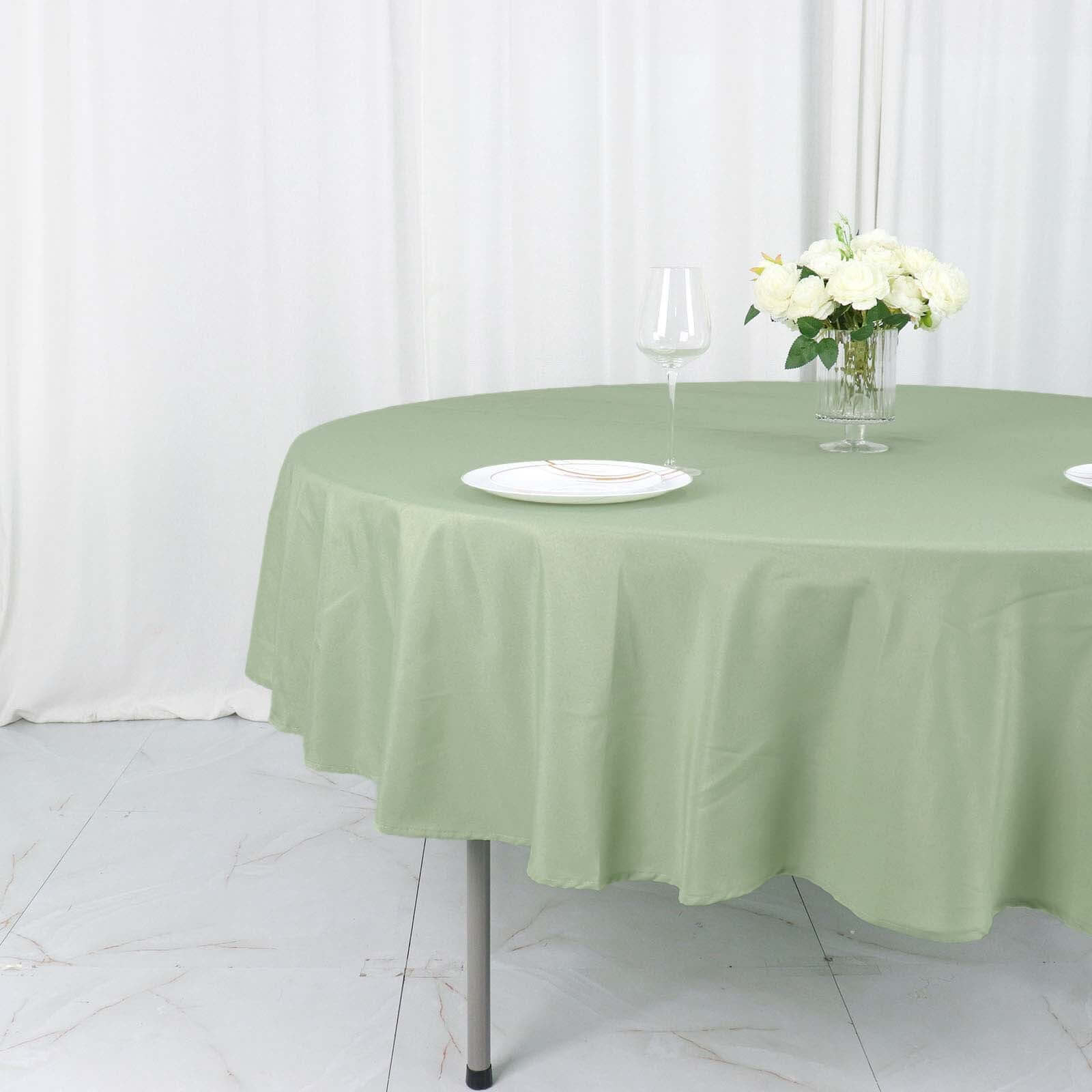 Polyester 90 Round Tablecloth Sage Green - Stain & Wrinkle-Resistant Table Cover