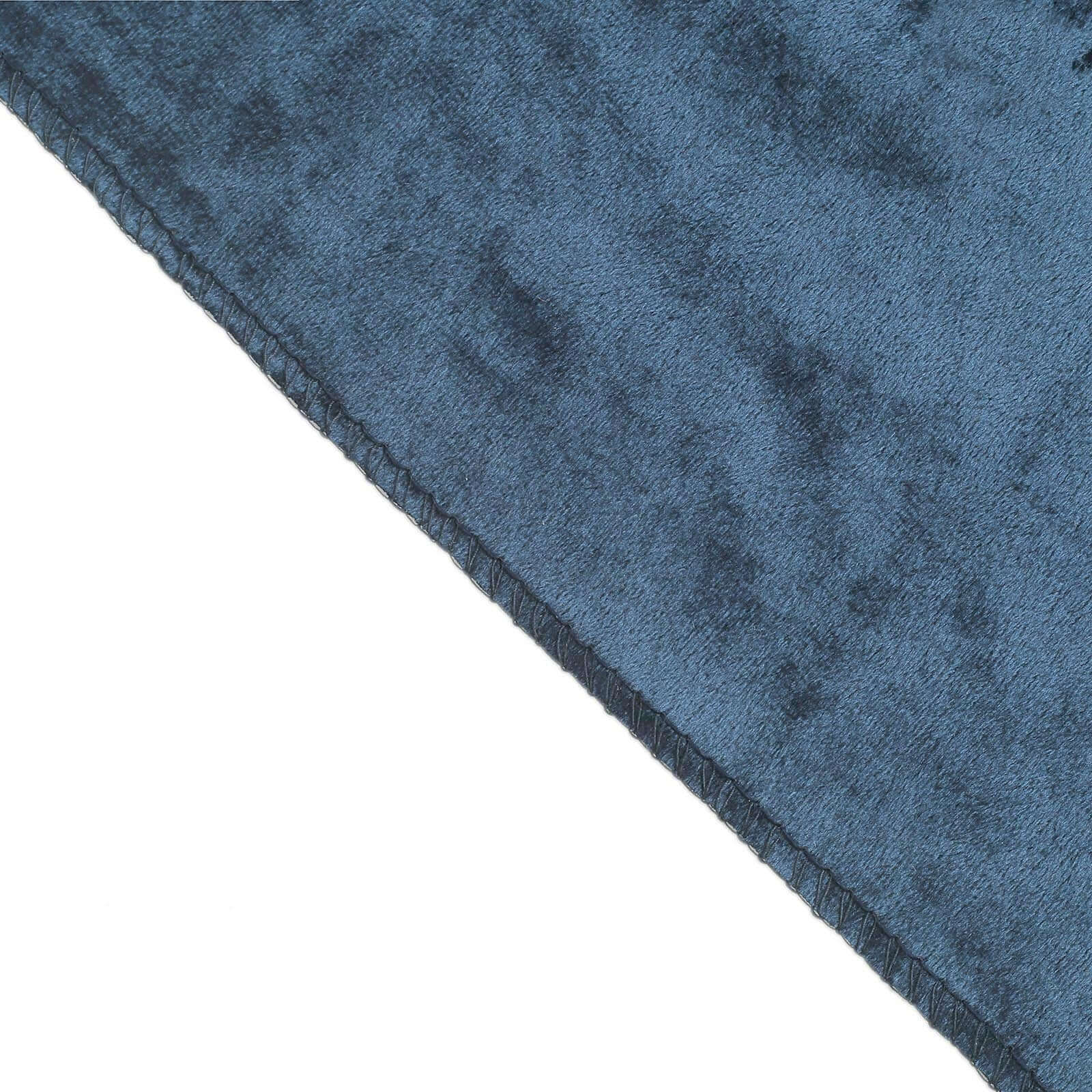 Premium Velvet 90x156 Rectangle Tablecloth Hunter Navy Blue - Reusable Soft & Seamless Table Cover