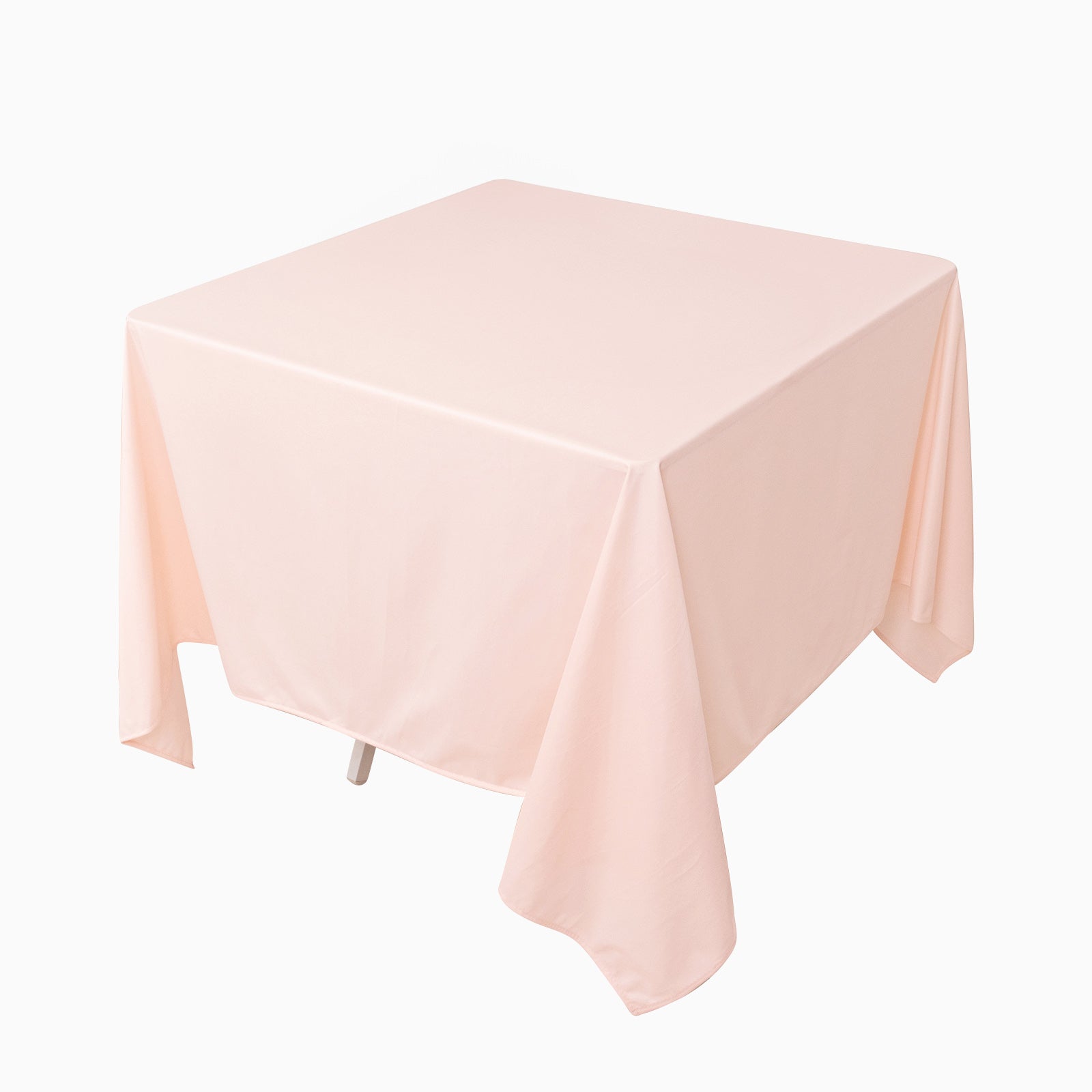 Premium Scuba Square 70x70 Tablecloth Blush - Wrinkle Free & Stain Resistant Table Cover