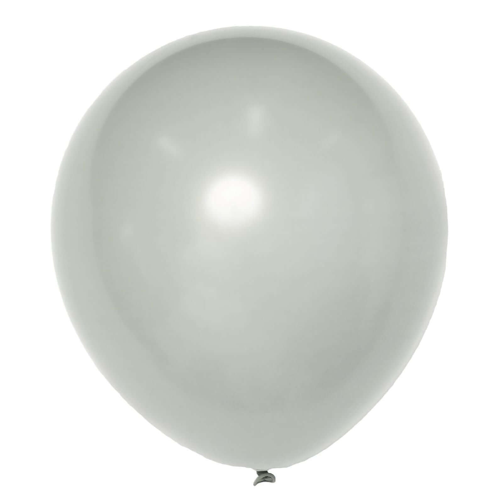 10 Pack 18 Matte Pastel Silver Helium or Air Latex Party Balloons