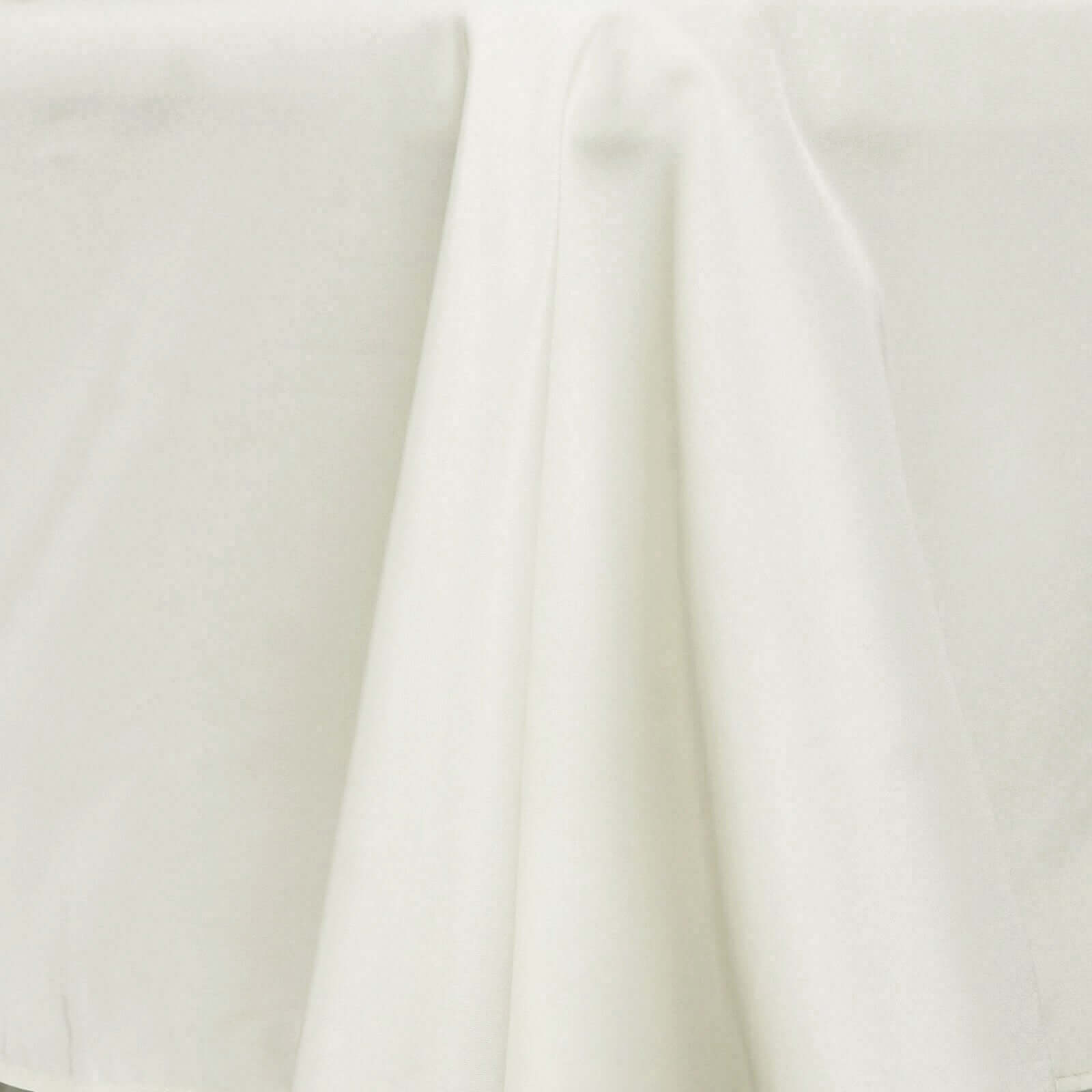 Premium Polyester 90x156 Rectangle Tablecloth Ivory - Seamless 220GSM Stain-Resistant Table Cover
