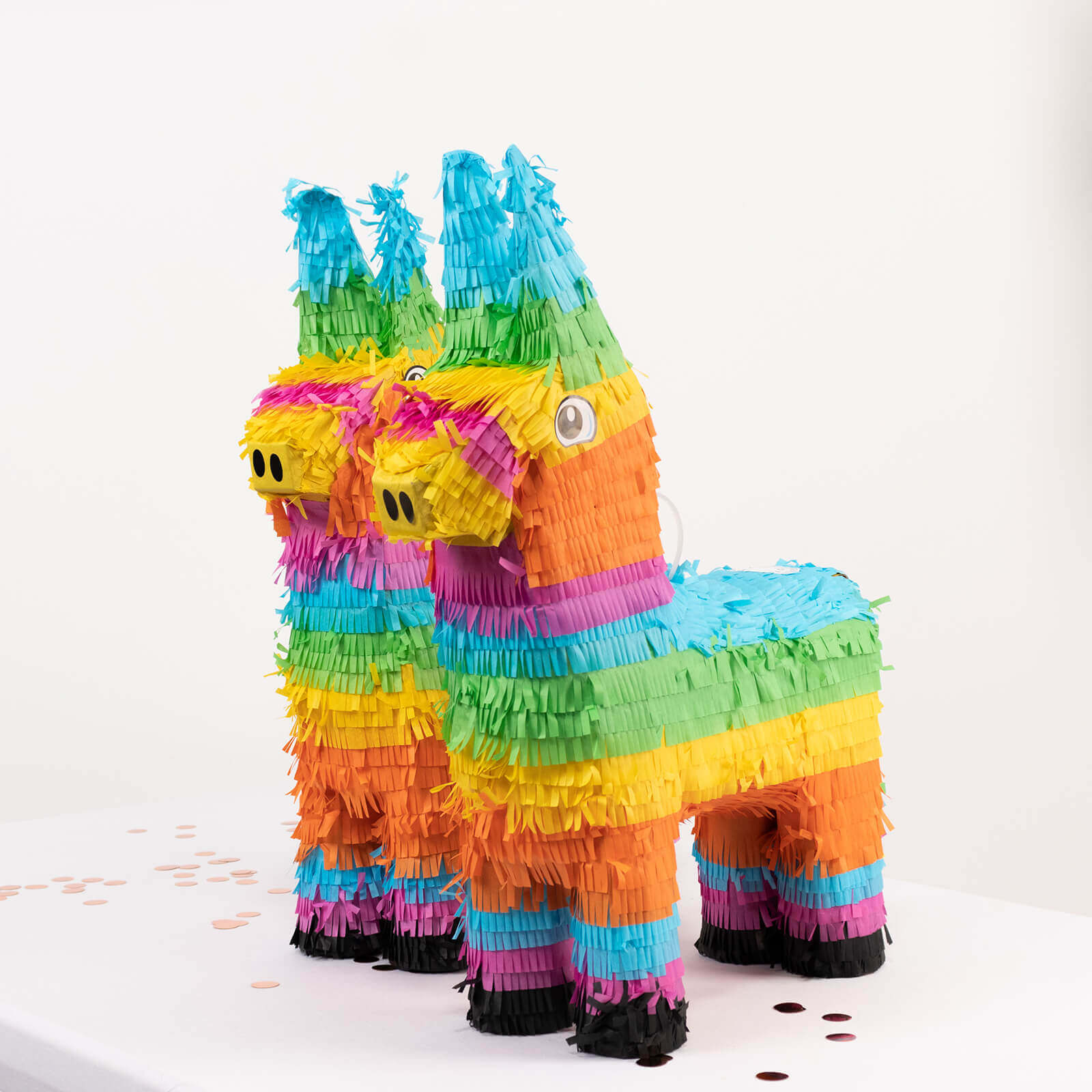 Rainbow Llama Pinatas for Fiesta Party Decorations, Mexican Theme Colorful Paper Donkey Cinco de Mayo Pinatas - 16x22