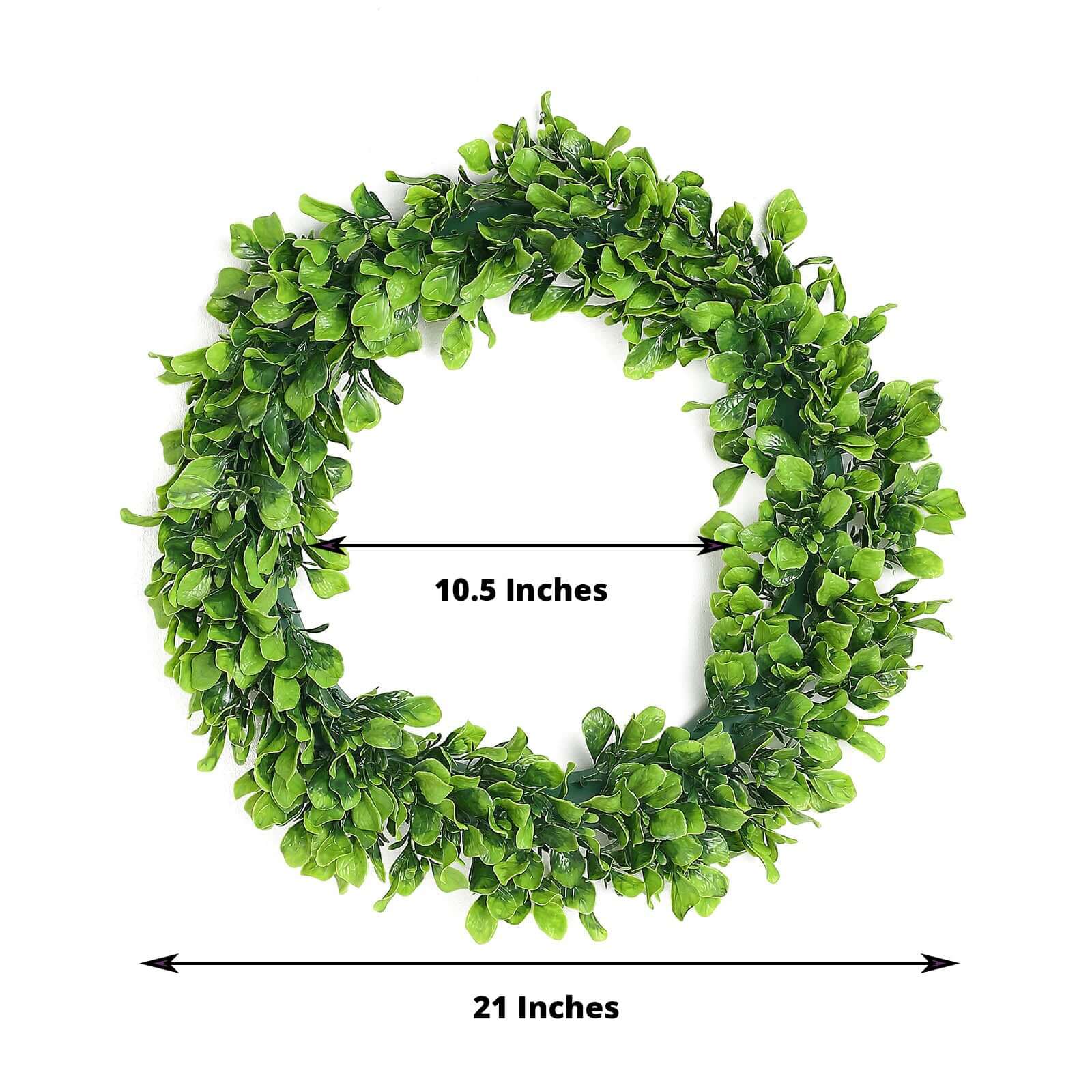 2 Pack 21 Green Artificial Lifelike Jasmine Leaf Spring Wreaths