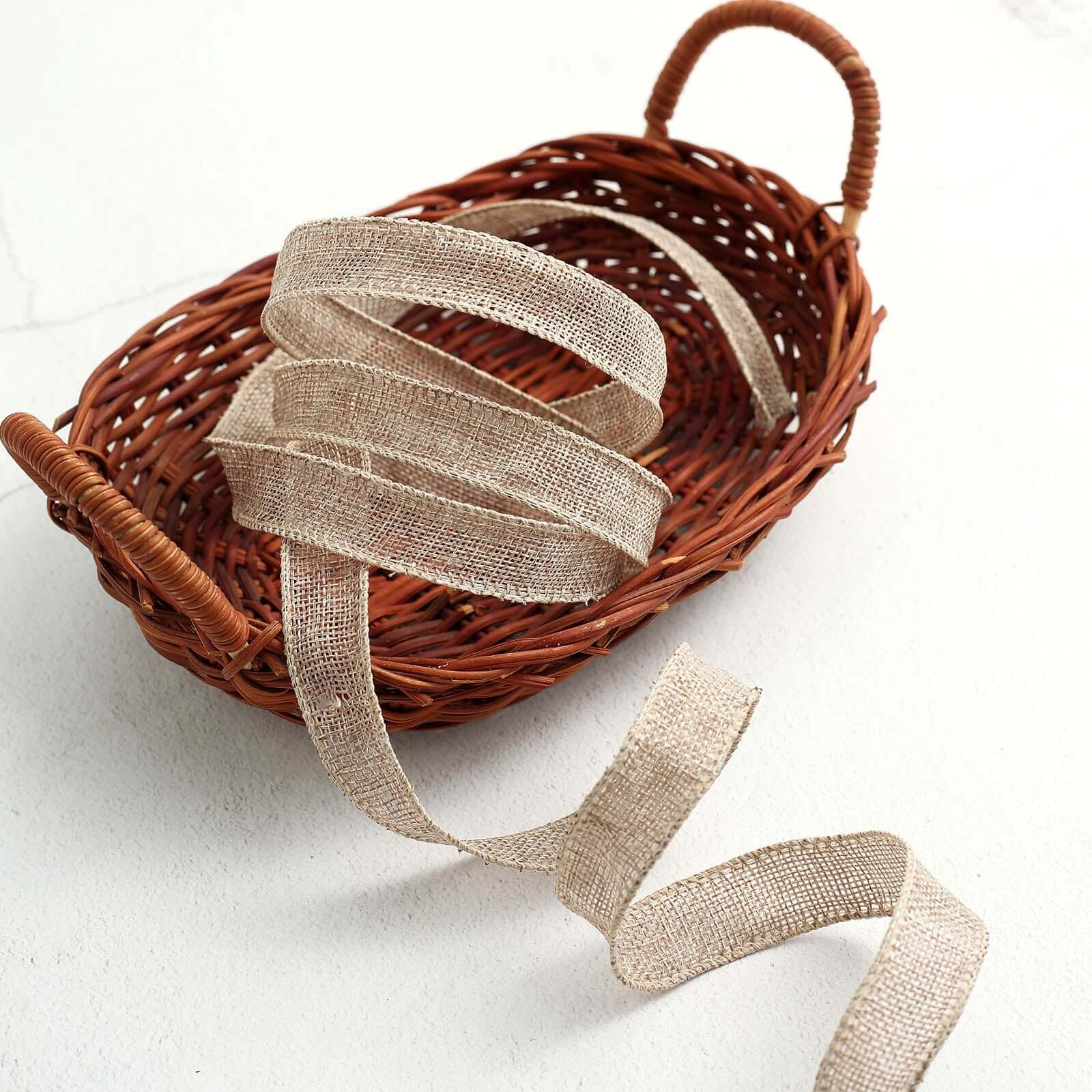 10 Yards 7 8 Natural Tone Jute Burlap Ribbons