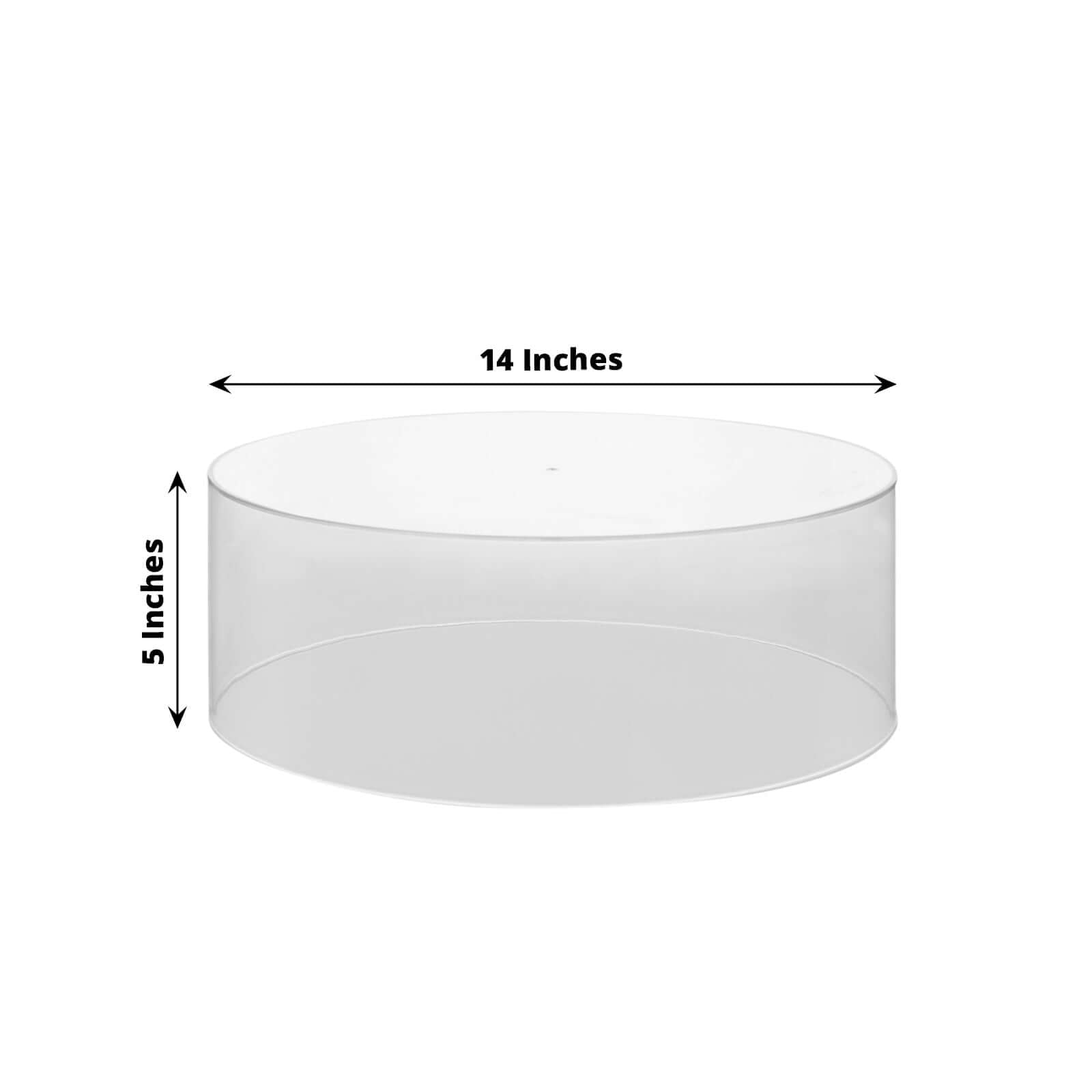 Acrylic Cake Stand Display Box Transparent Clear 14 Round - Versatile Pedestal Riser for Events