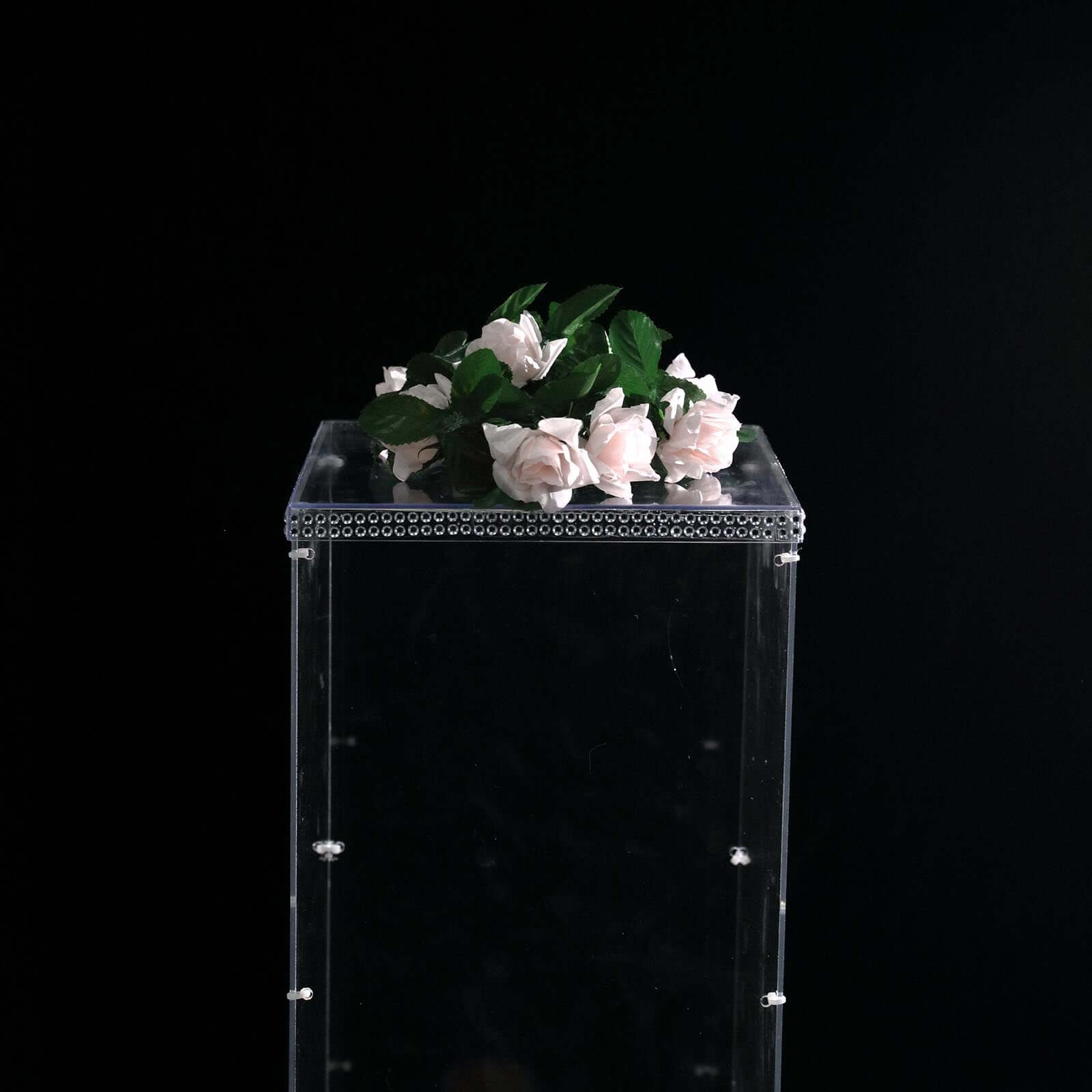 32 Clear Acrylic Display Box, Transparent Pedestal Riser with Interchangeable Lid and Base