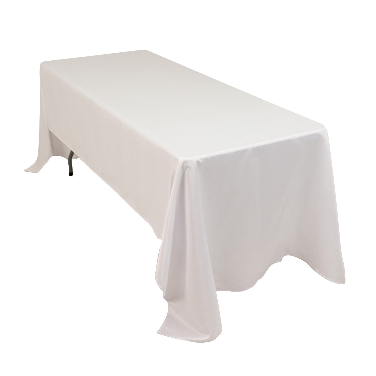 Lamour Satin 60x126 Rectangle Tablecloth White - Soft & Silk-Like Table Cover for Upscale Dining