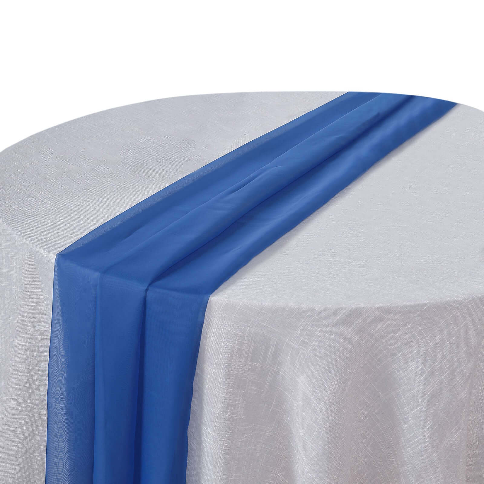 Premium Chiffon 6ft Table Runner Royal Blue - Flowy & Lightweight Table Decor