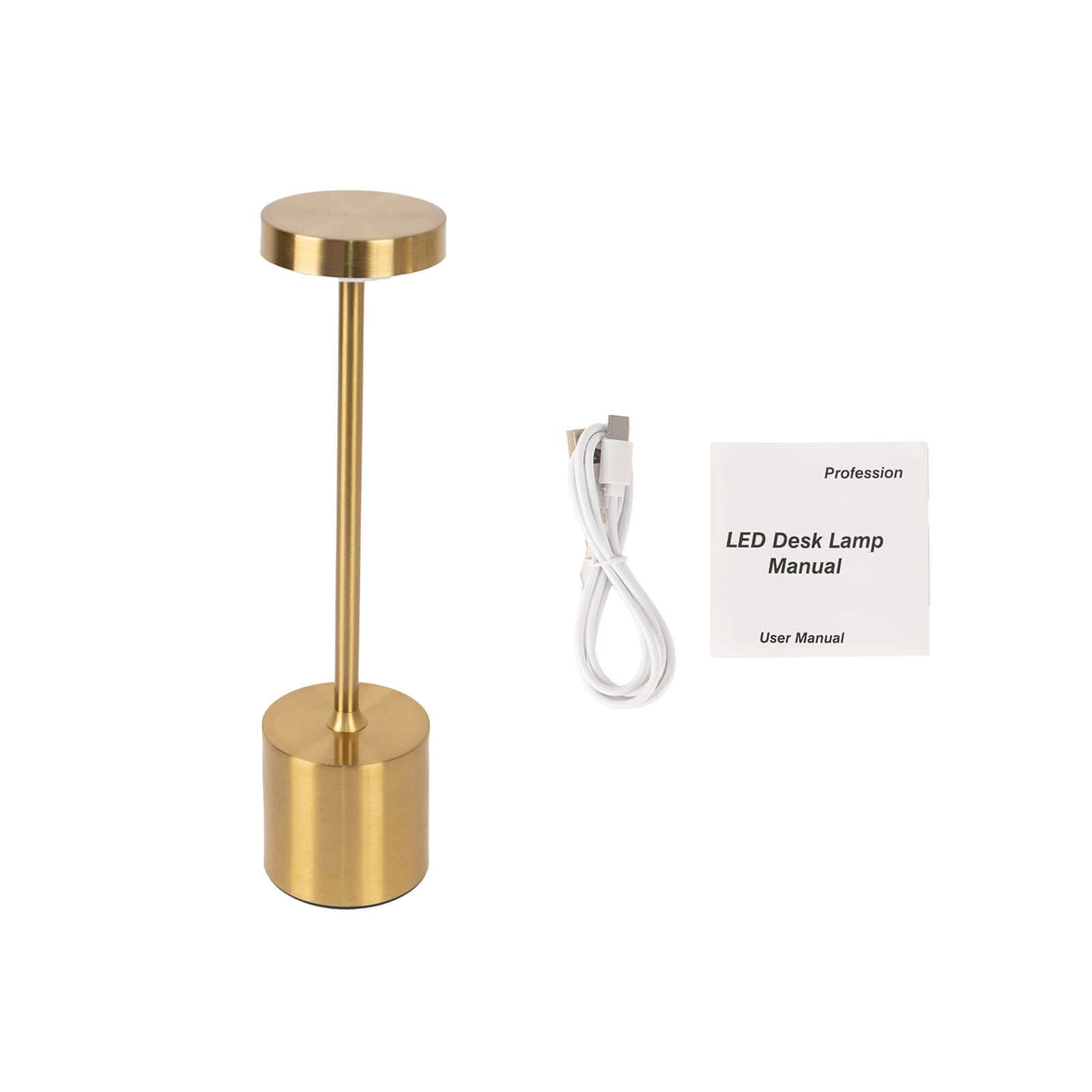 Cordless Table Lamp Modern Metal Gold Design LED Dimmable with Touch Control - Rechargeable Night Light 13