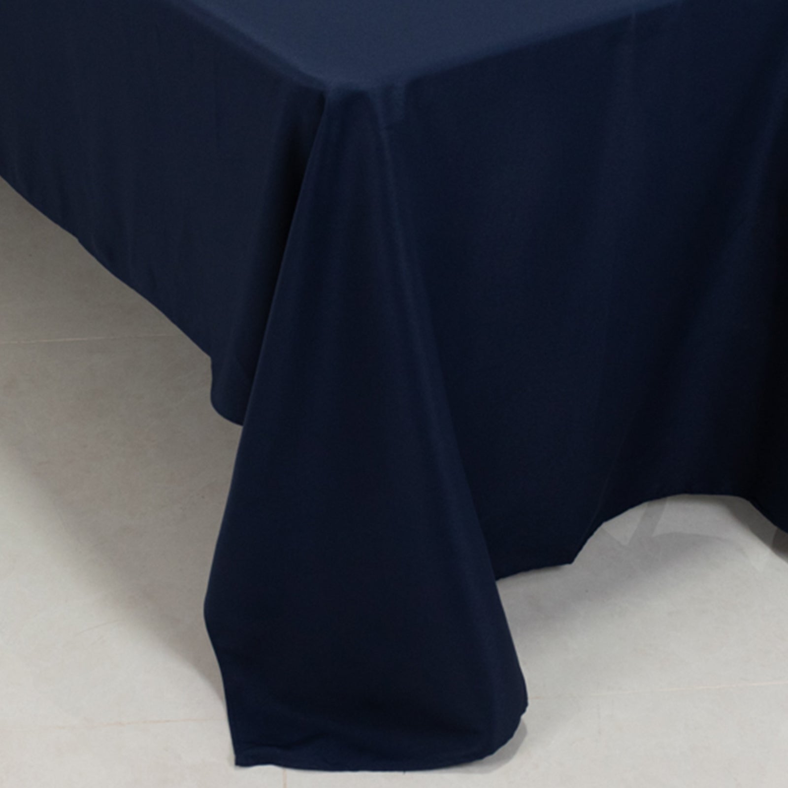 Fire Retardant Premium Polyester 60x126 Rectangular Tablecloth Navy Blue - High-Performance Table Cover