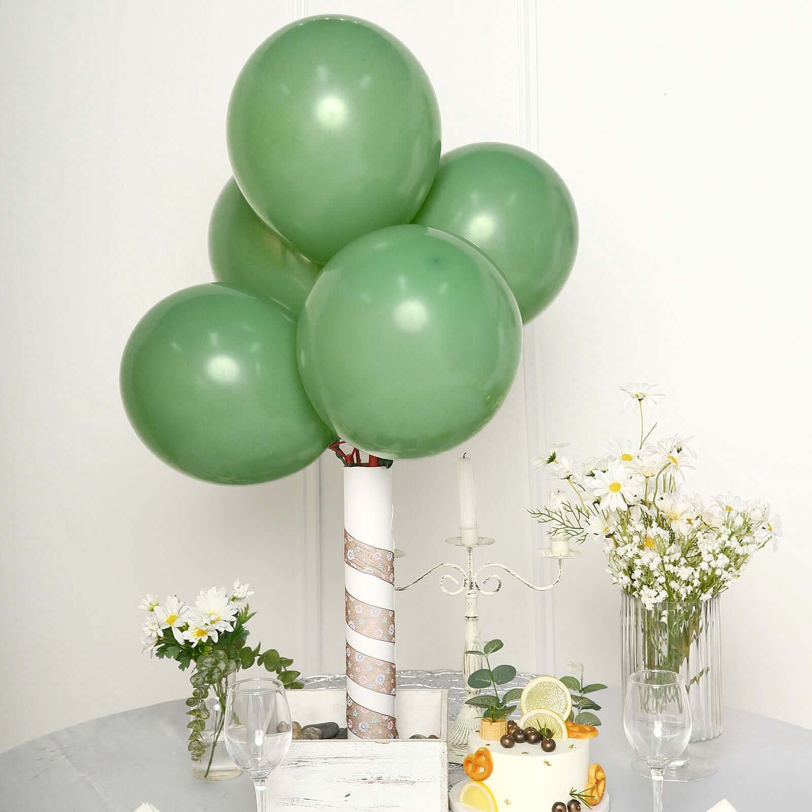 25 Pack 12 Matte Pastel Dusty Sage Green Helium Air Latex Party Balloons