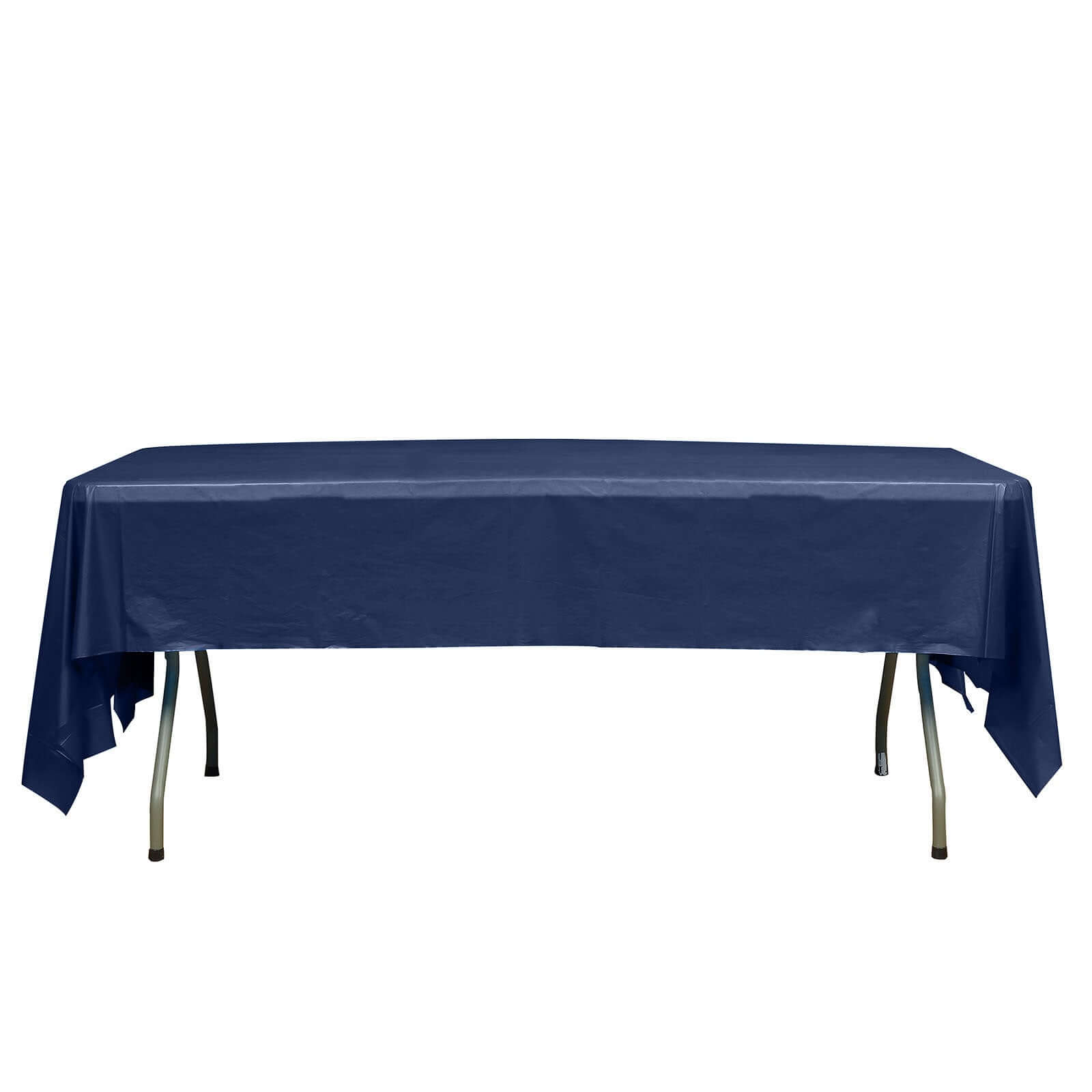 5-Pack Plastic Table Covers Navy Blue Rectangle - Reliable PVC Disposable Covers for Gatherings 54x108