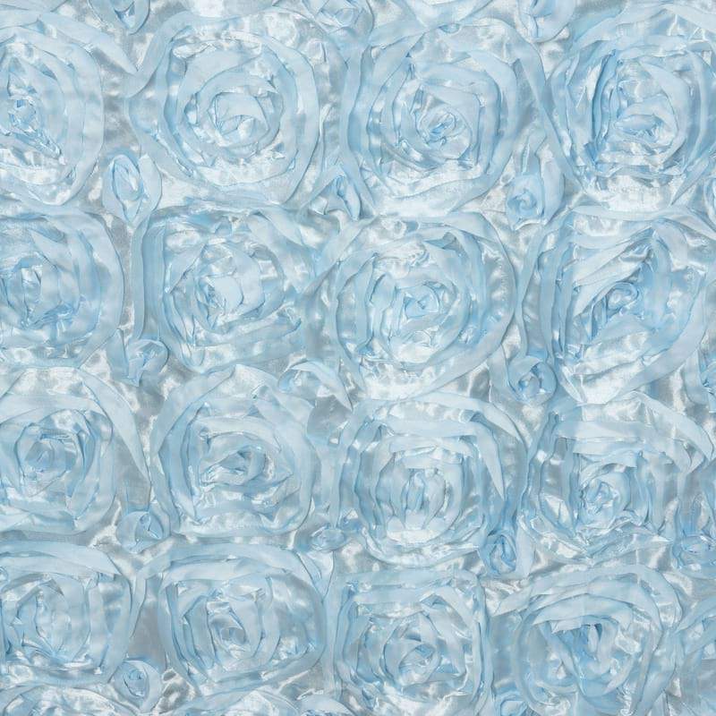 Rosette Satin 14x108 Table Runner Light Blue - Grandiose Design