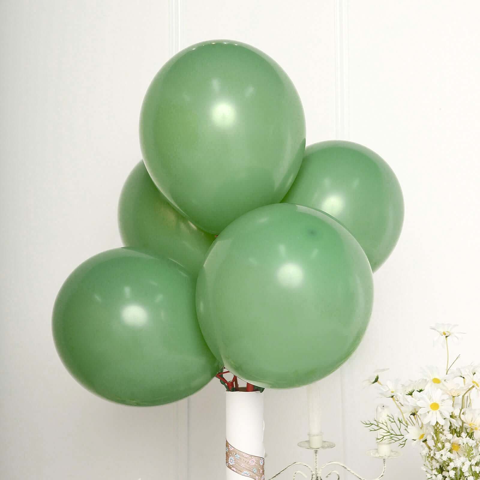 25 Pack 12 Matte Pastel Dusty Sage Green Helium Air Latex Party Balloons