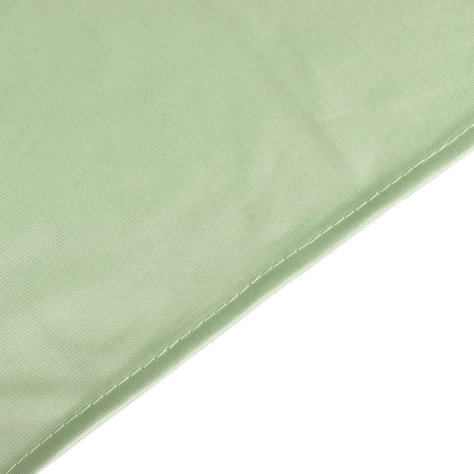 Premium Scuba Rectangular 90x132 Tablecloth Sage Green - Wrinkle Free, Stain Resistant & Seamless Table Cover