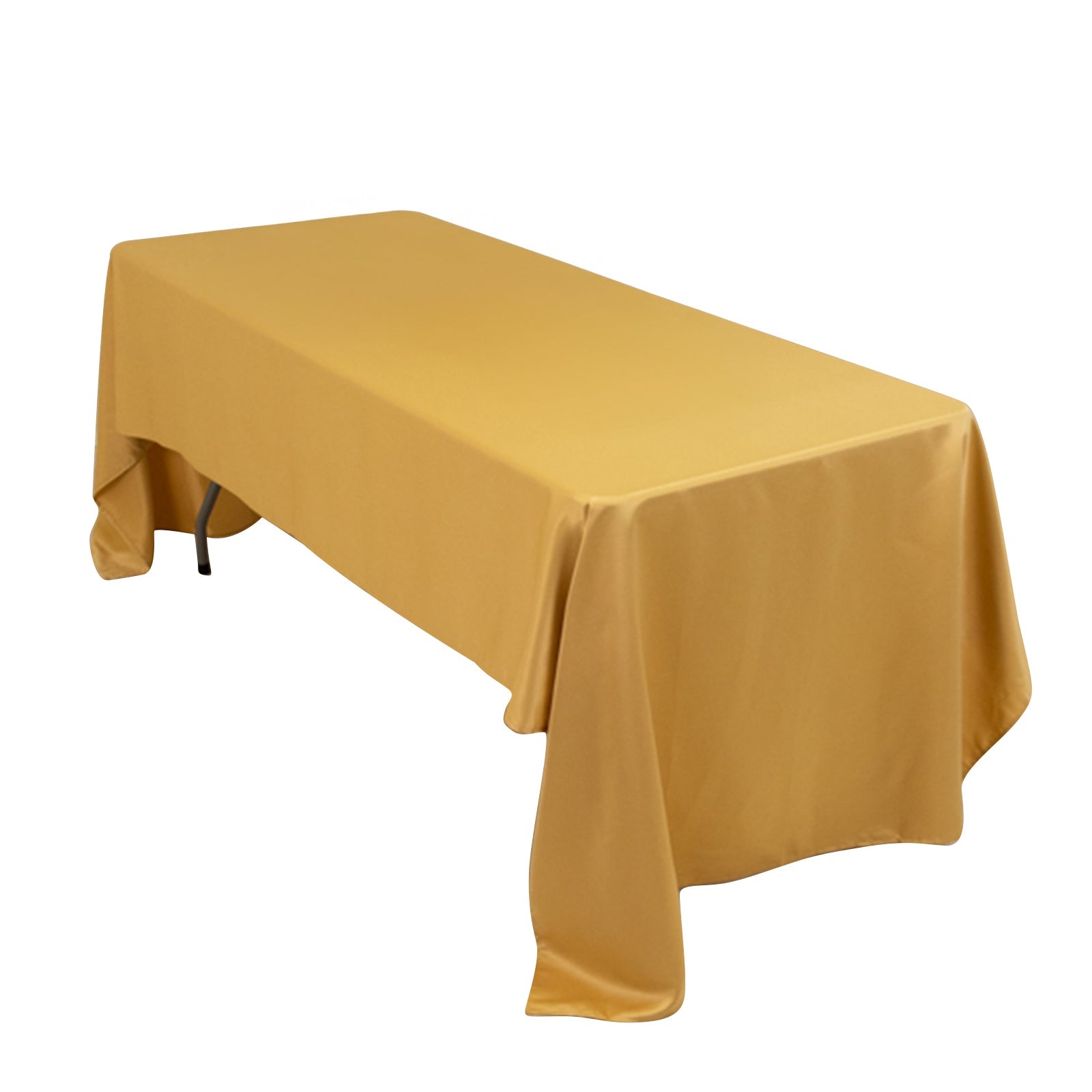 Lamour Satin 60x126 Rectangle Tablecloth Champagne - Soft & Silk-Like Table Cover