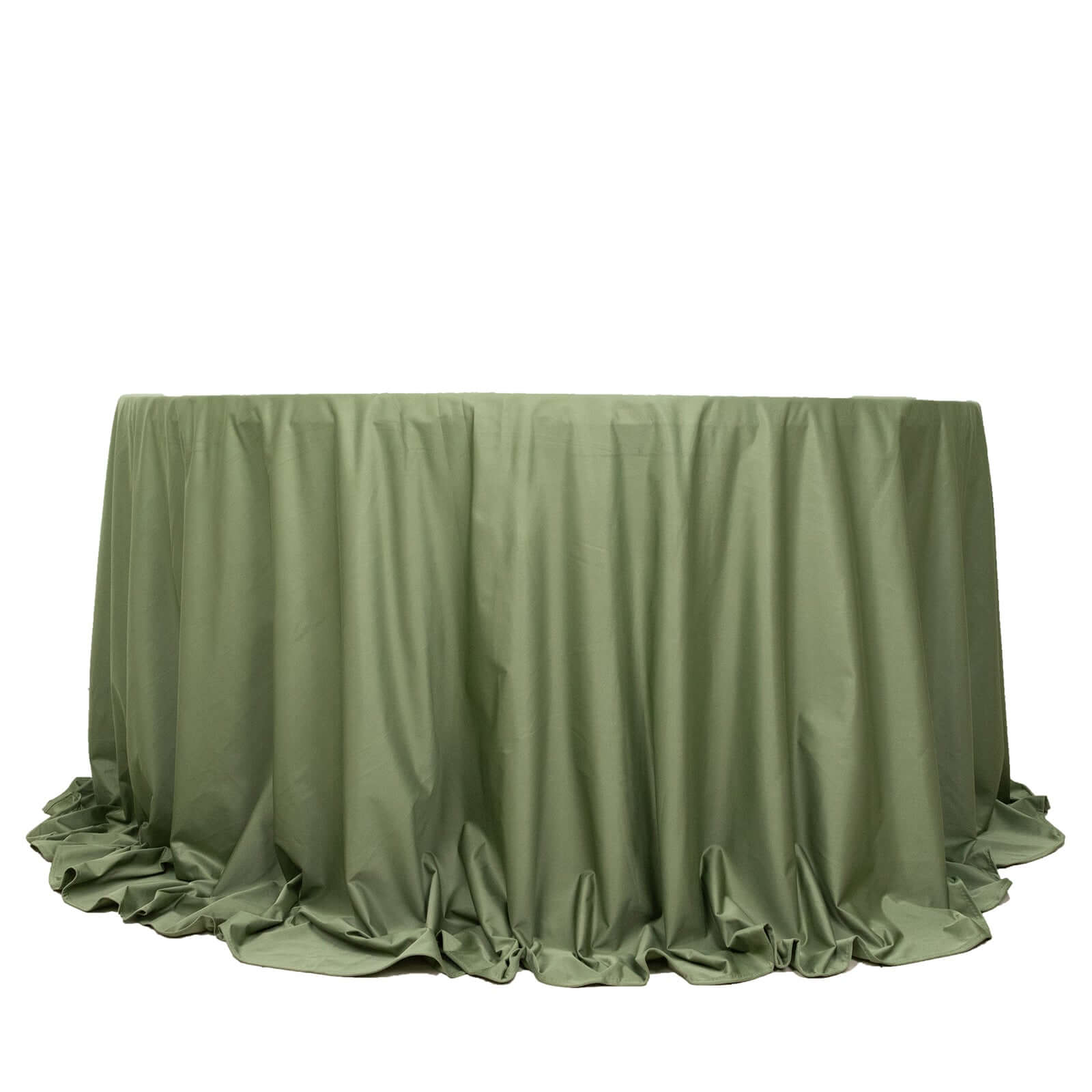 Premium Scuba Round 132 Tablecloth Dusty Sage Green - Wrinkle Free & Stain Resistant Seamless Table Cover