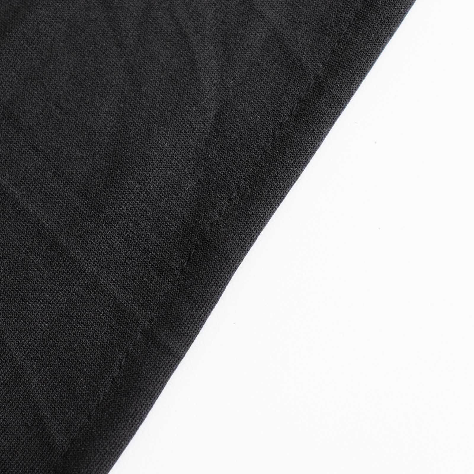 Stretch Spandex 6ft Round Tablecloth Black - Durable Form-Fitting Table Cover