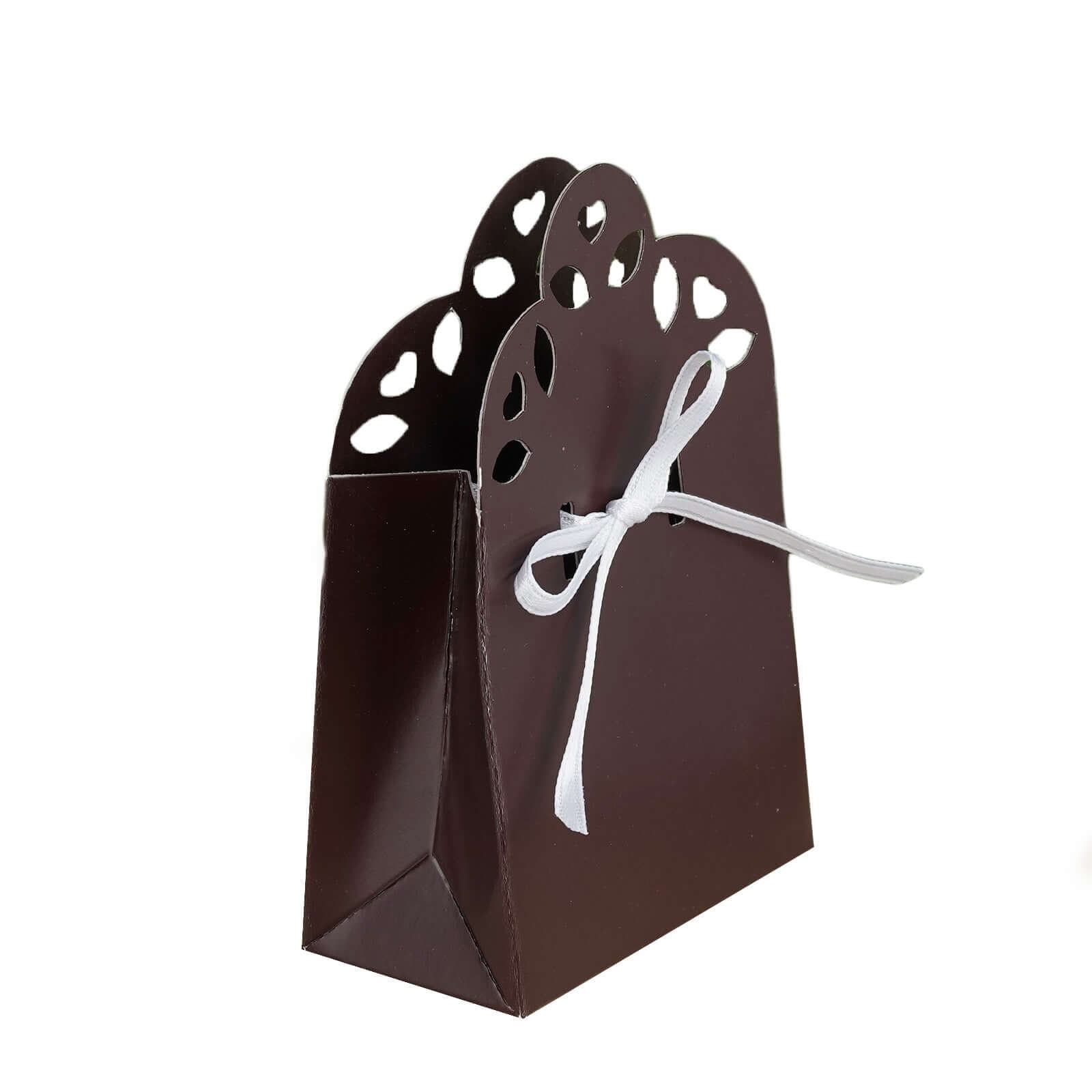 100 Pack Chocolate Brown Sacchetto Gift Box Wedding Candy Favor Bag