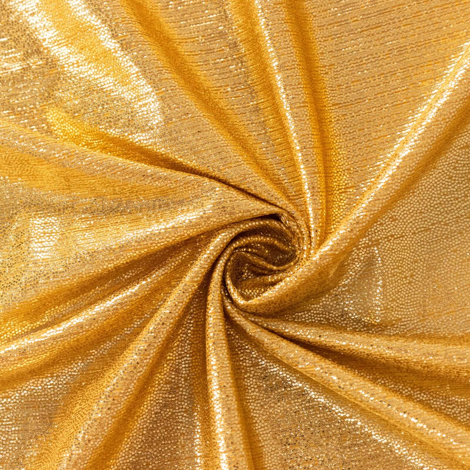 Polyester 72x72 Table Overlay Square Tablecloth Gold Shimmer Sequin Dots Wrinkle-Free Design for Stylish Celebrations