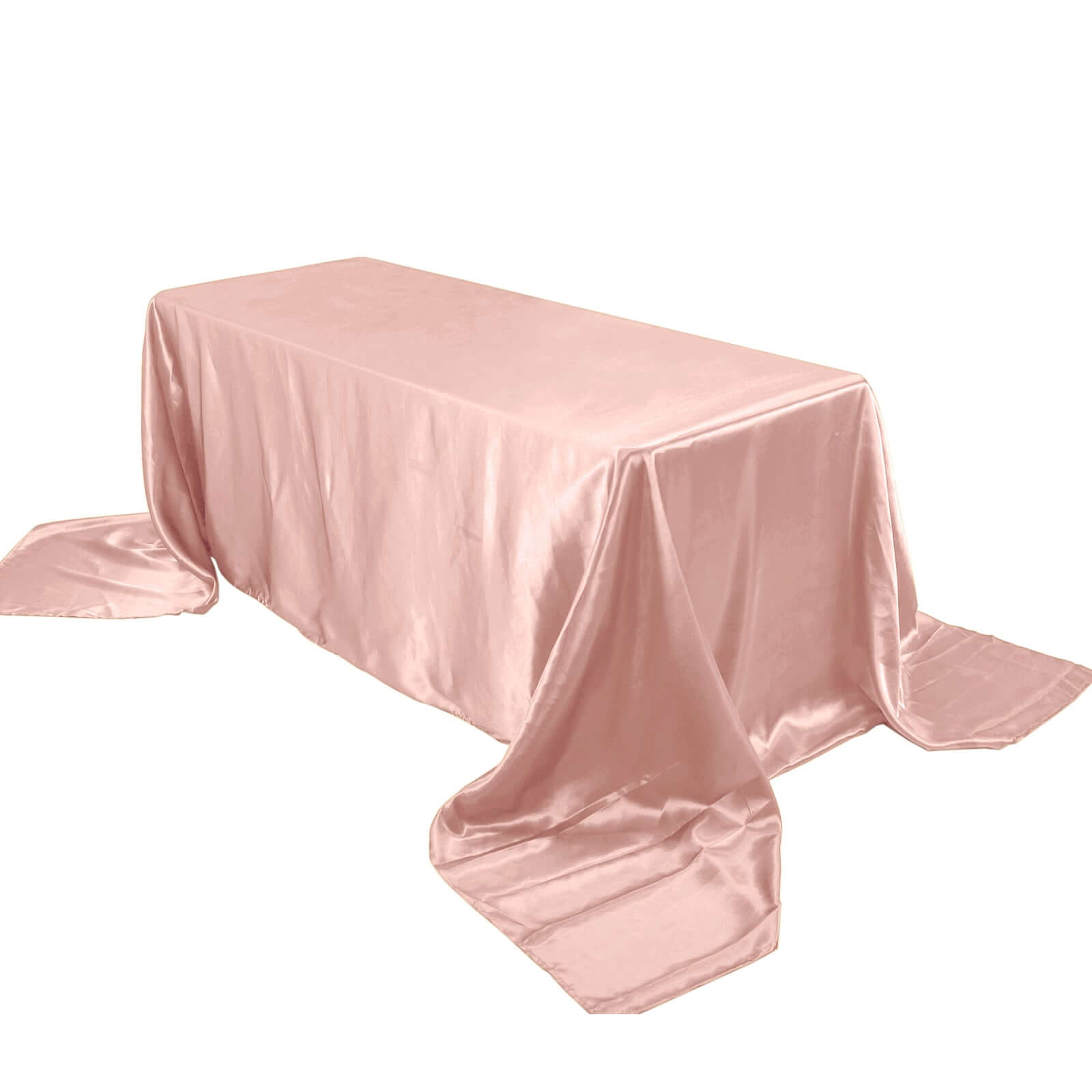 Satin Rectangular 90x156 Tablecloth Dusty Rose - Seamless Table Cover