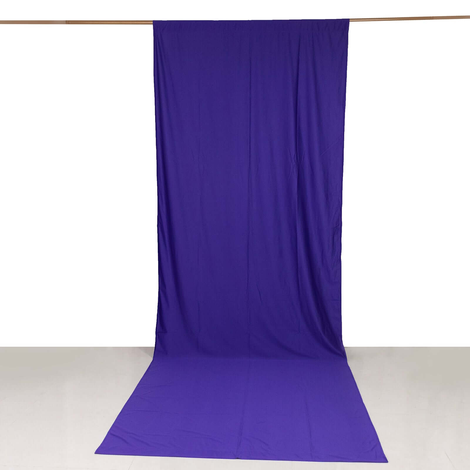 Purple Scuba Polyester Event Curtain Drapes, Durable Flame Resistant Backdrop Event Panel Wrinkle Free with Rod Pockets - 5ftx14ft