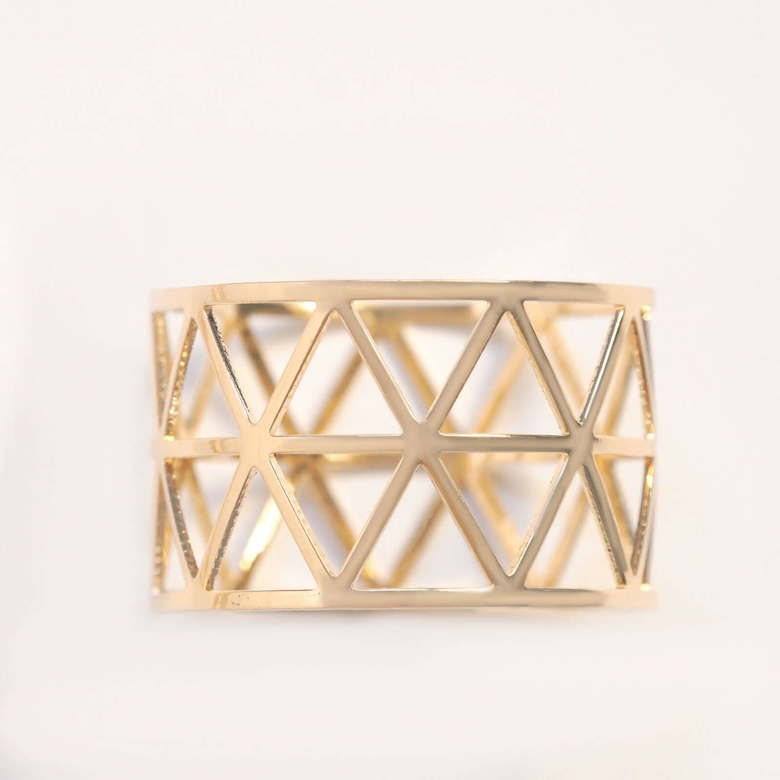 5 Pack Metallic Gold Geometric Napkin Rings, Paper Napkin Holders