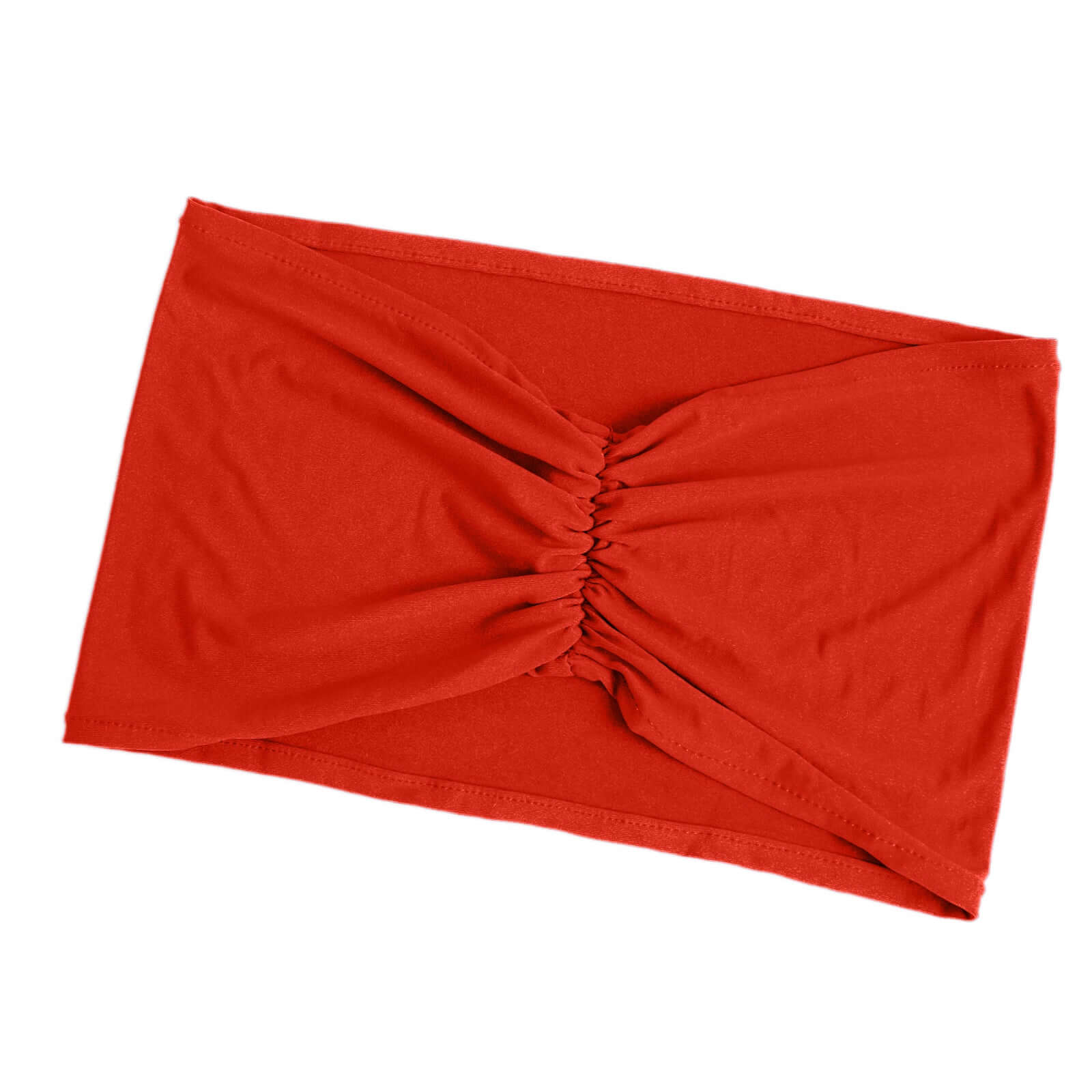 5 Pack Spandex Chair Sashes Red Ruffled Style - Wide Easy to Use Stretch Chair Bands 8x13