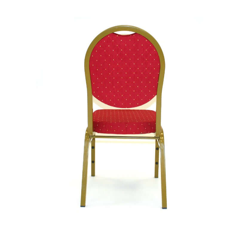 Satin Rosette Chair Cover for Banquet Chairs Gold - Stylish Stretch Fitted Slip-On Design for Sophisticated Gatherings