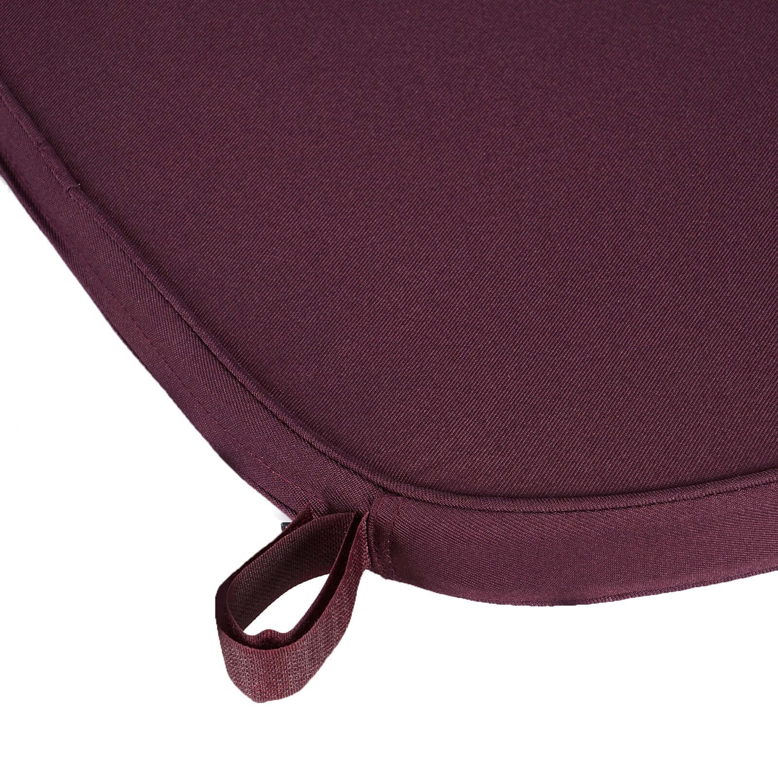 Chiavari Chair Cushion with 1.5 Thick Memory Foam and Ties Burgundy - Stylish Removable Cover for Comfort