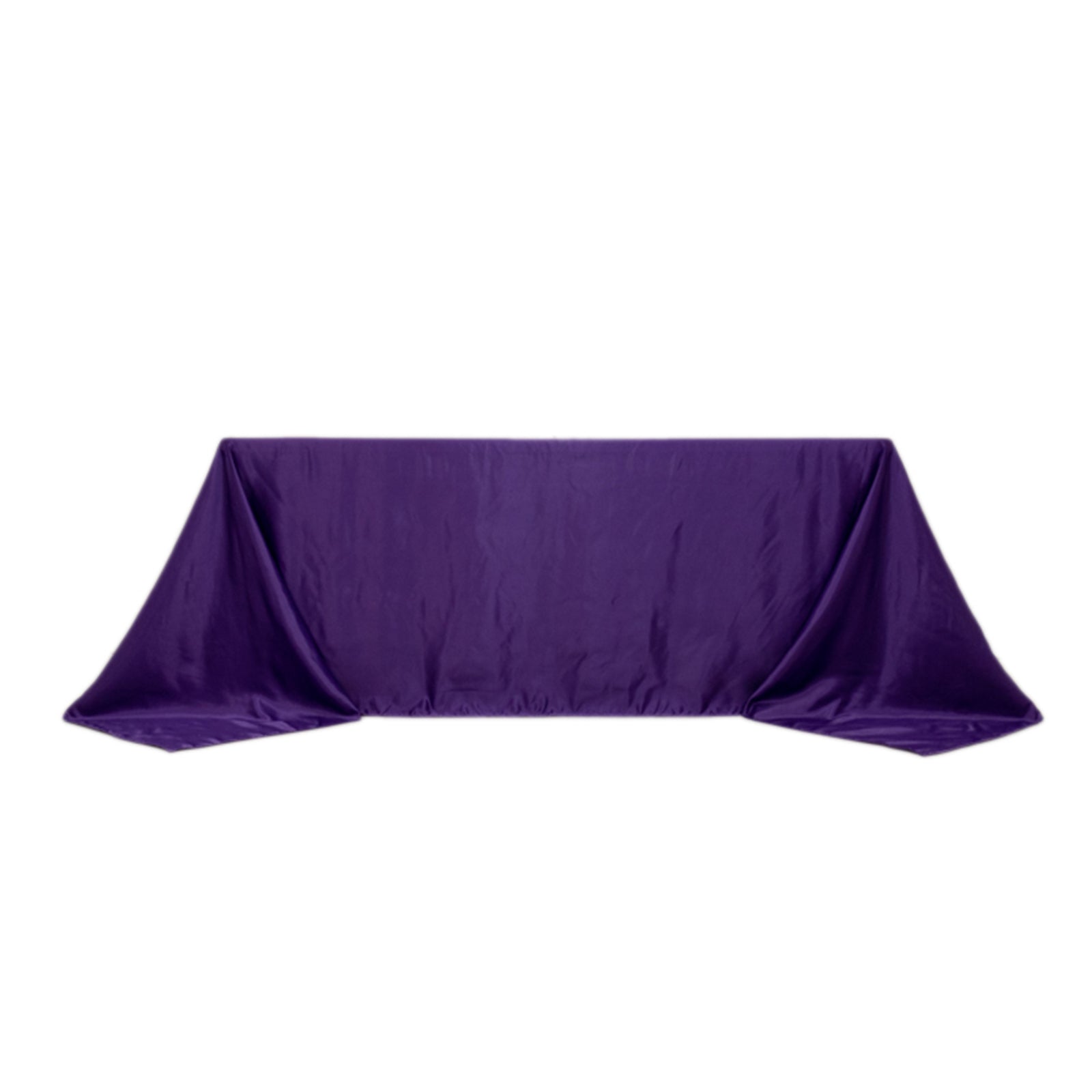 Lamour Satin 90x132 Rectangle Tablecloth Purple - Soft & Silk-Like Seamless Table Cover