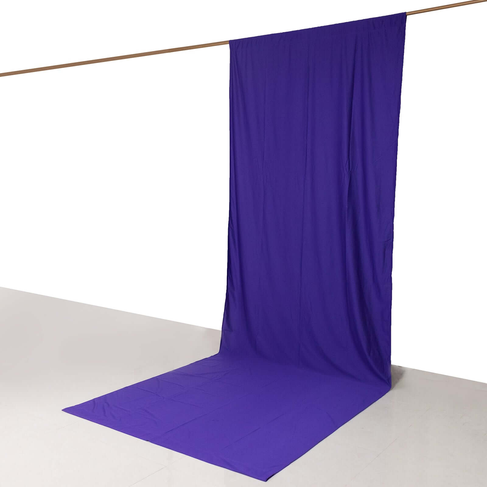 Purple Scuba Polyester Event Curtain Drapes, Durable Flame Resistant Backdrop Event Panel Wrinkle Free with Rod Pockets - 5ftx14ft