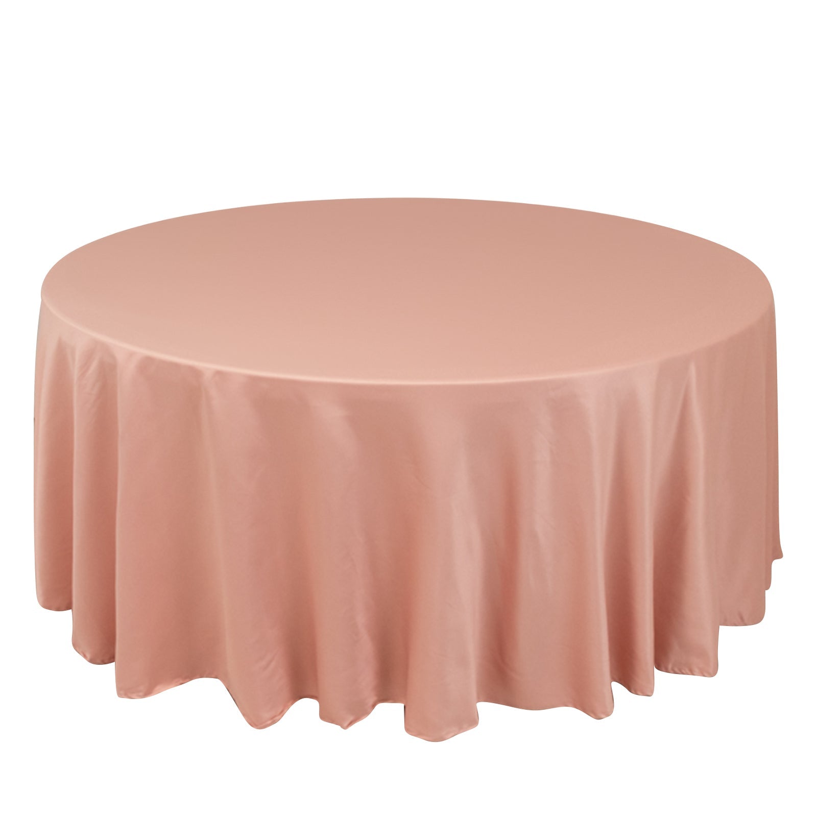 Lamour Satin 108 Round Tablecloth Dusty Rose - Durable & Silk-Like Table Cover