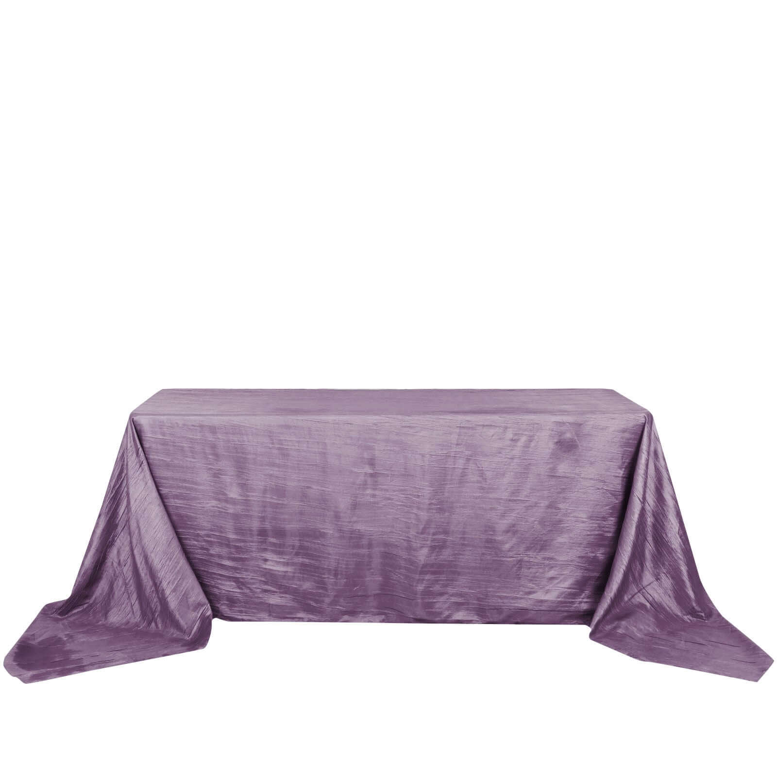 Taffeta 90x156 Rectangle Tablecloth Violet Amethyst - Accordion Crinkle Seamless Table Cover