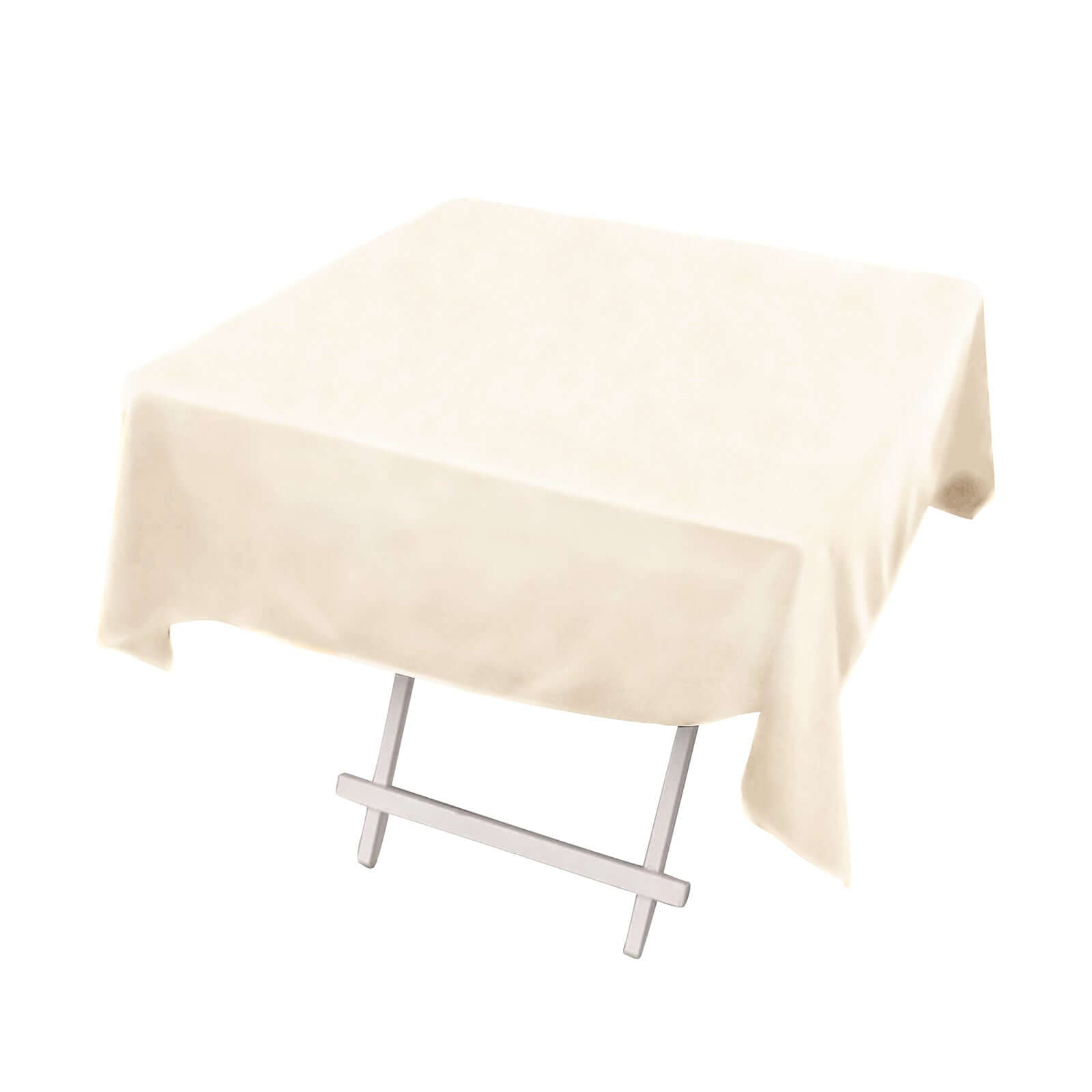 Premium Scuba Square 54x54 Tablecloth Beige - Wrinkle Free & Stain Resistant Table Cover