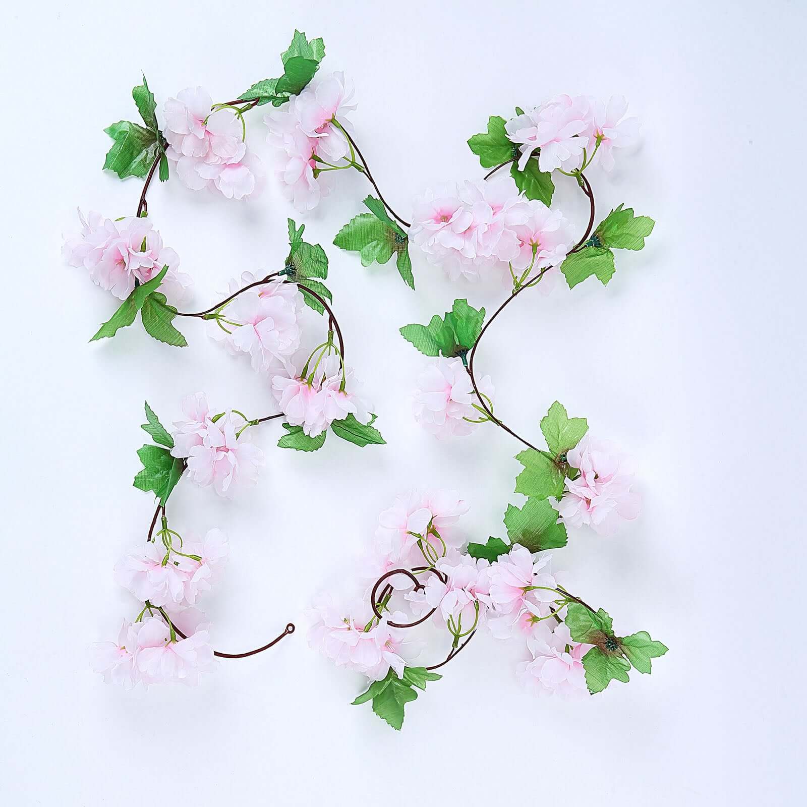 2 Pack 7ft Blush Artificial Cherry Blossom Flower Garland